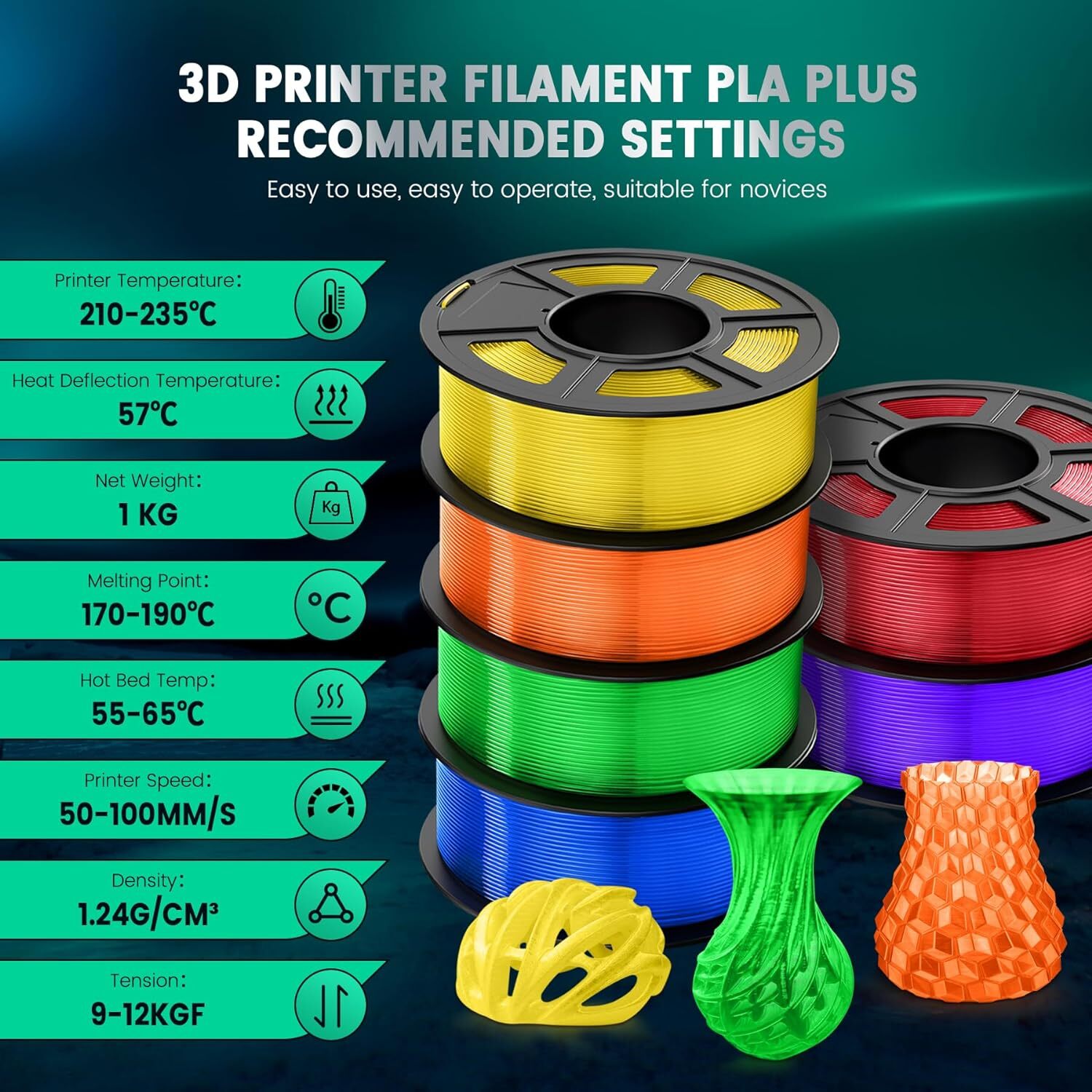 【BUY4 PAY FOR 3】SUNLU PLA/PLA PLUS/PETG/SILK/ABS/META/MATTE 1KG TPU500G Filament