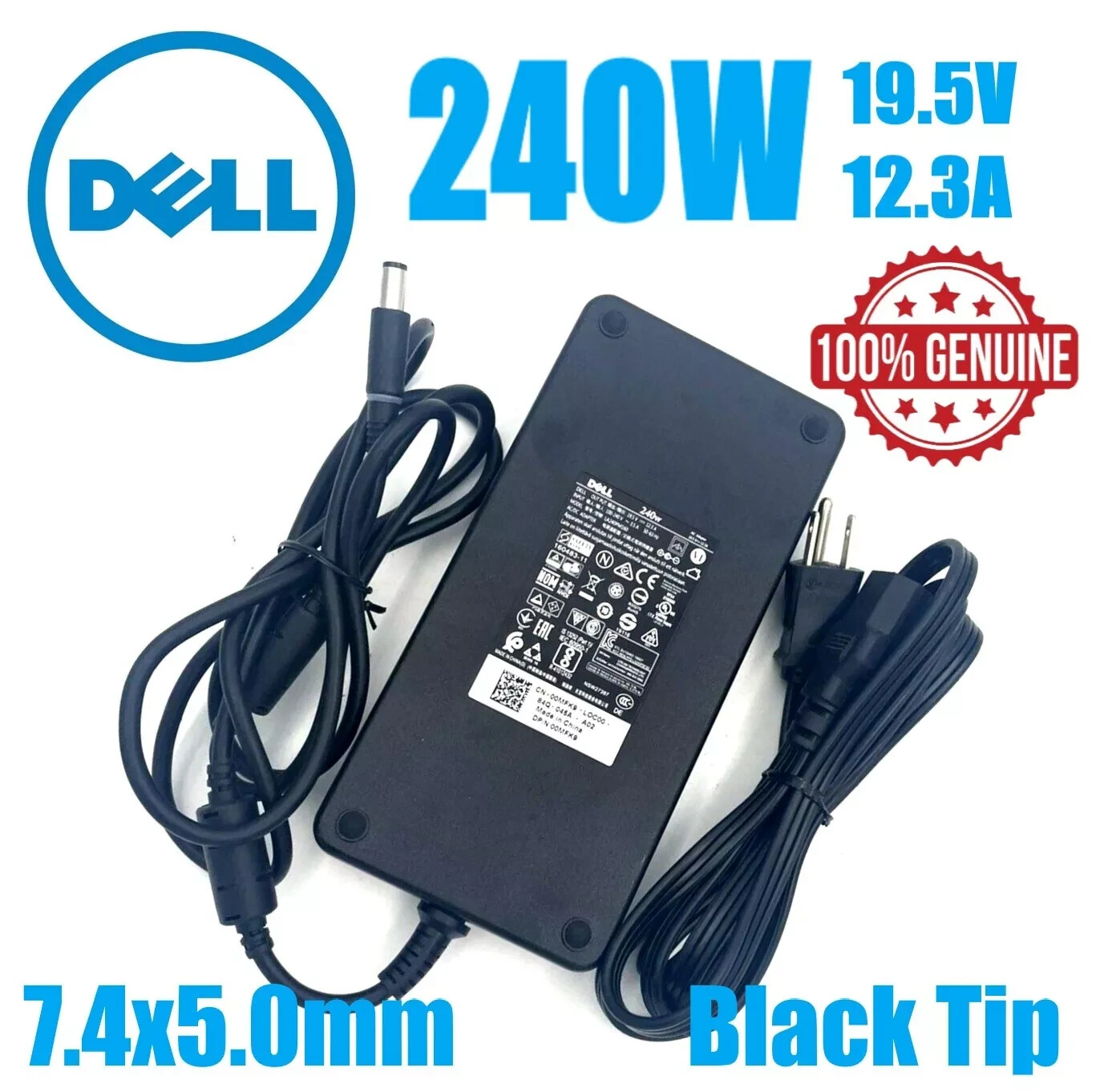 DELL Alienware 15 17 M15x M17x R2 R3 R4 R5 240W AC Charger Power Adapter