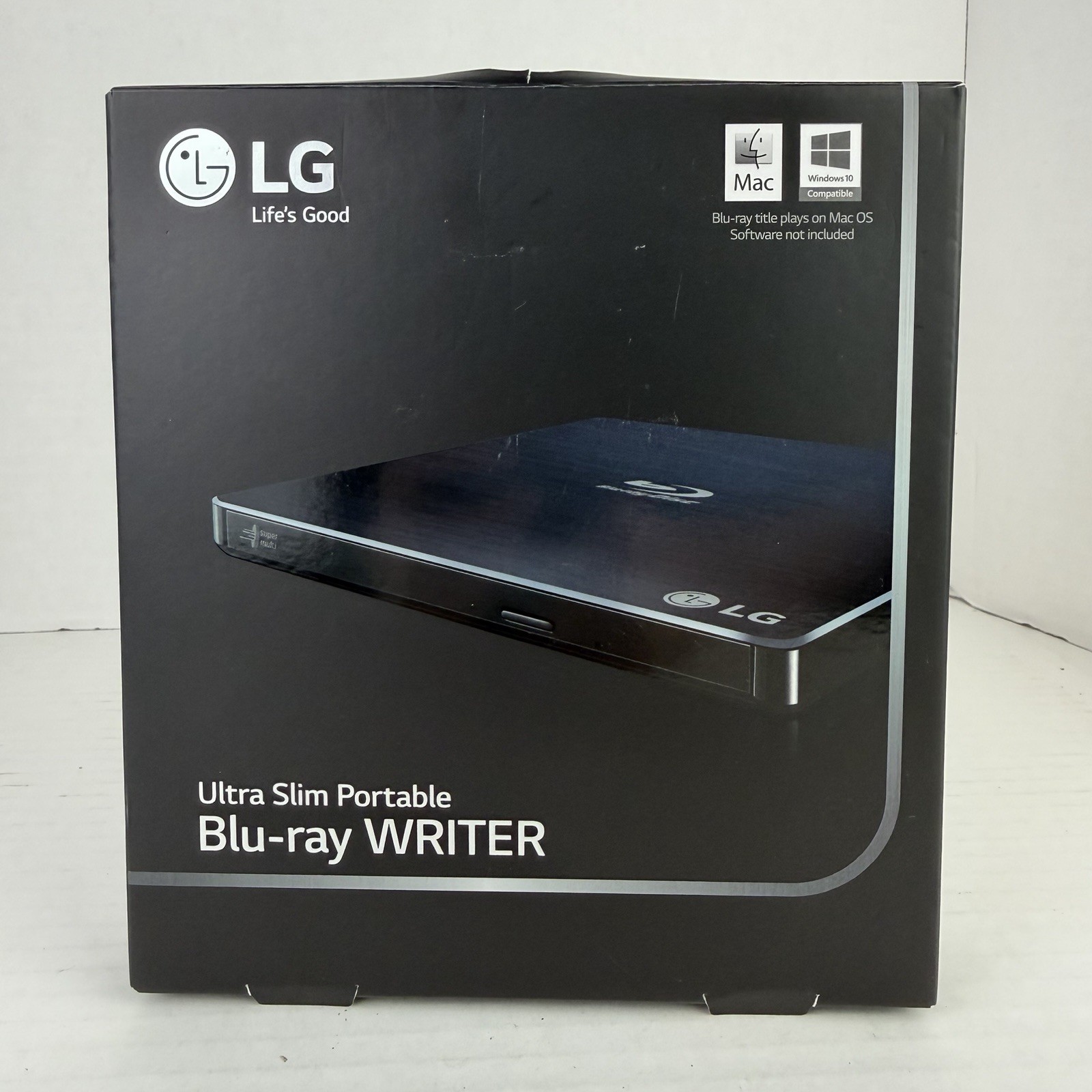 LG BP50NB40 Slim Portable Blu-ray DVD Writer USB External Drive Black Open Box