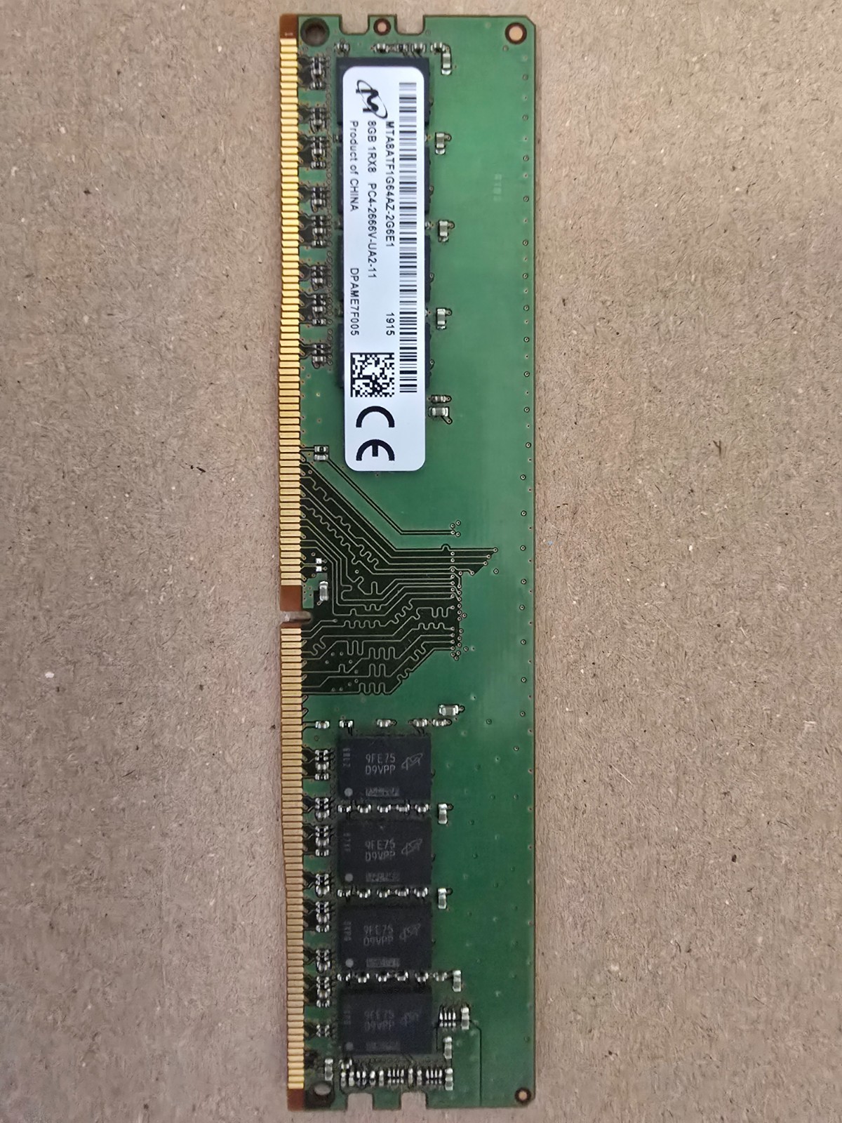 Micron 8GB PC4-21300 (DDR4-2666) Memory (MTA8ATF1G64AZ2G6E1) – USED