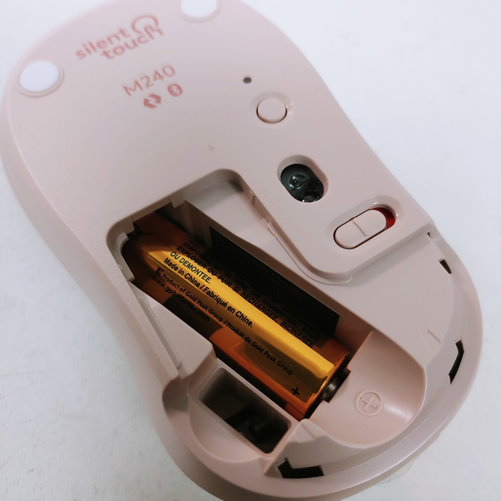 NO USB Dongle Logitech – M240 Silent Wireless Mouse – Rose 910-007117