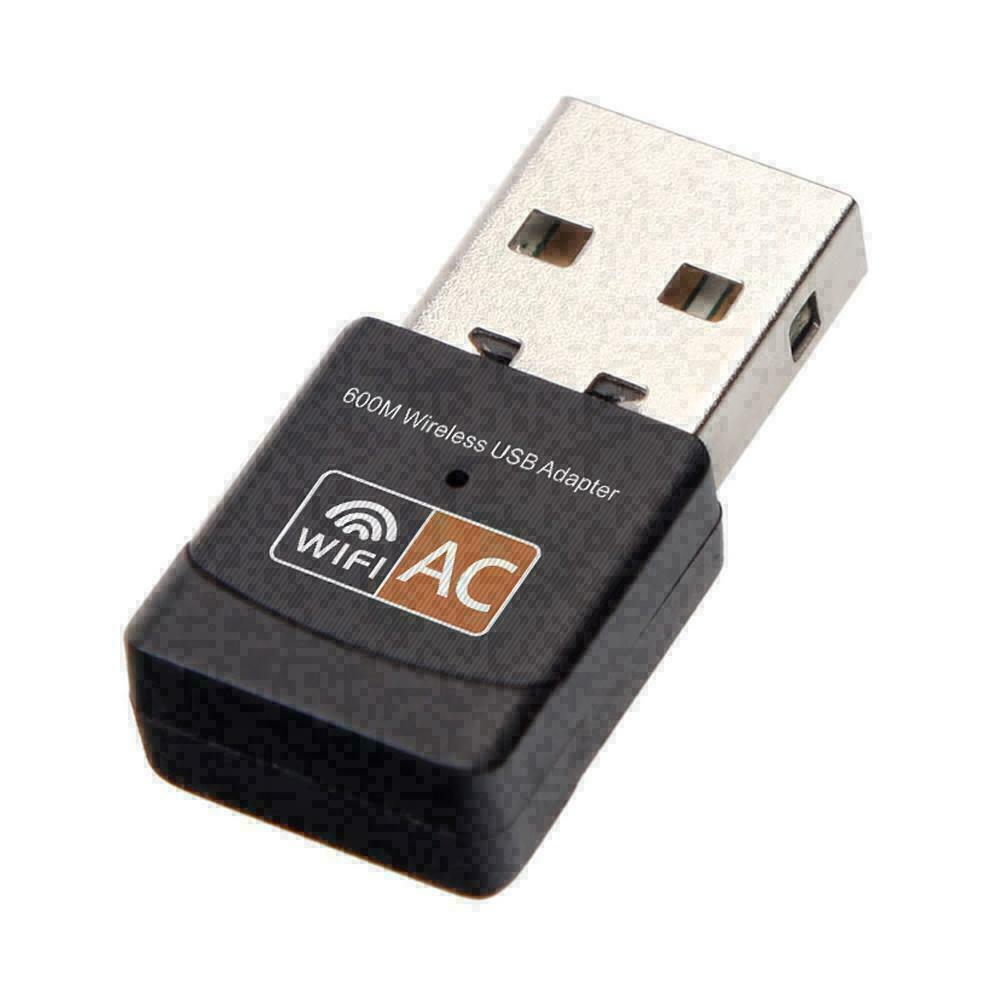 Mini Dual Band 600Mbps USB WiFi Wireless Adapter Network Card 2.4/5GHz 802.11 ac