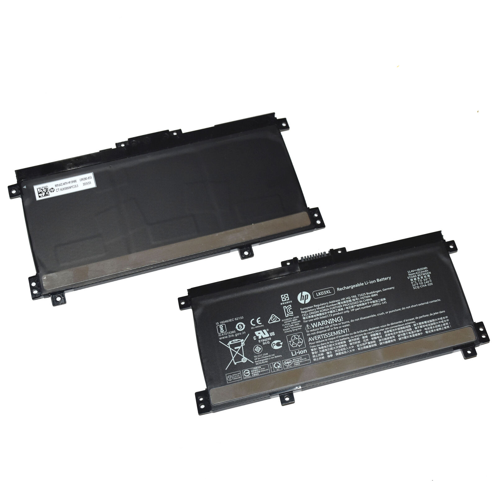 HP LK03XL Li-ion 3-Cell 4050mAh 11.55V 48.01Wh Rechargeable Laptop Battery