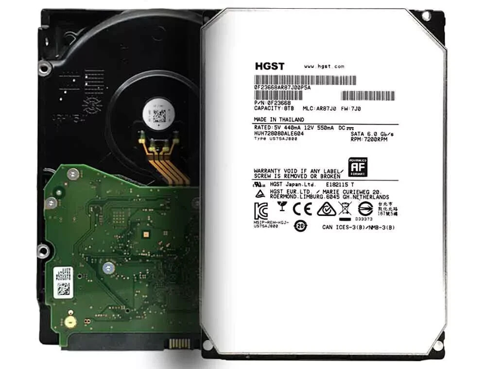 HGST Ultrastar HUH728080ALE604 8TB 7200RPM SATA 6Gb/s 3.5″ Hard Drive (0F23668)