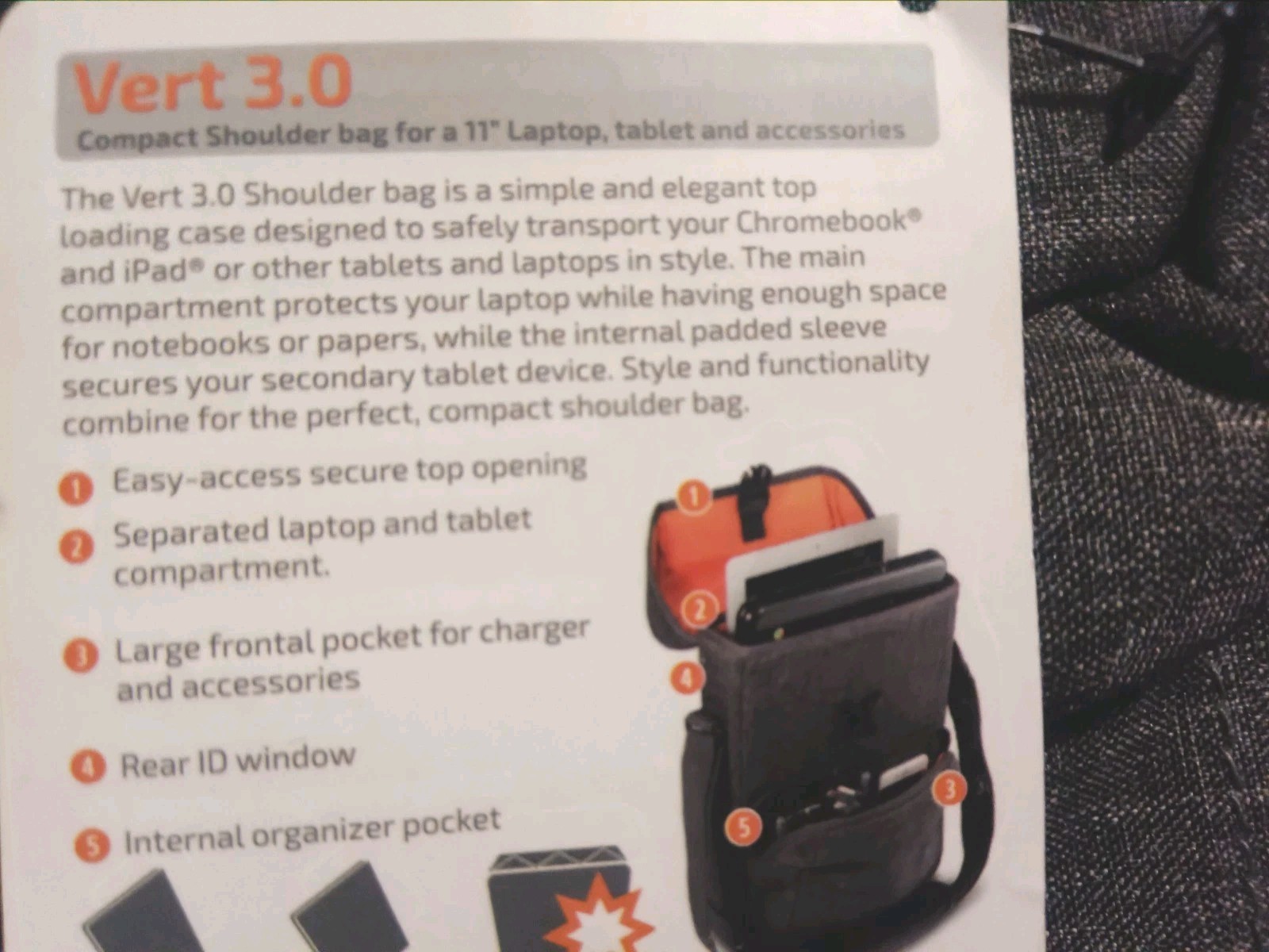 Higher Ground Vert 3.0 Chromebook & Laptop Bag Shoulder Bag Fits 11 In Device