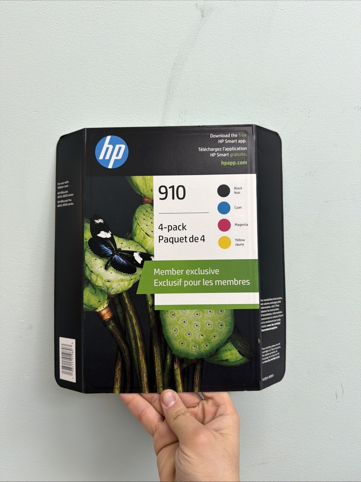 HP 910 Genuine OEM Ink Cartridges 4-Pack Black Cyan Magenta Yellow