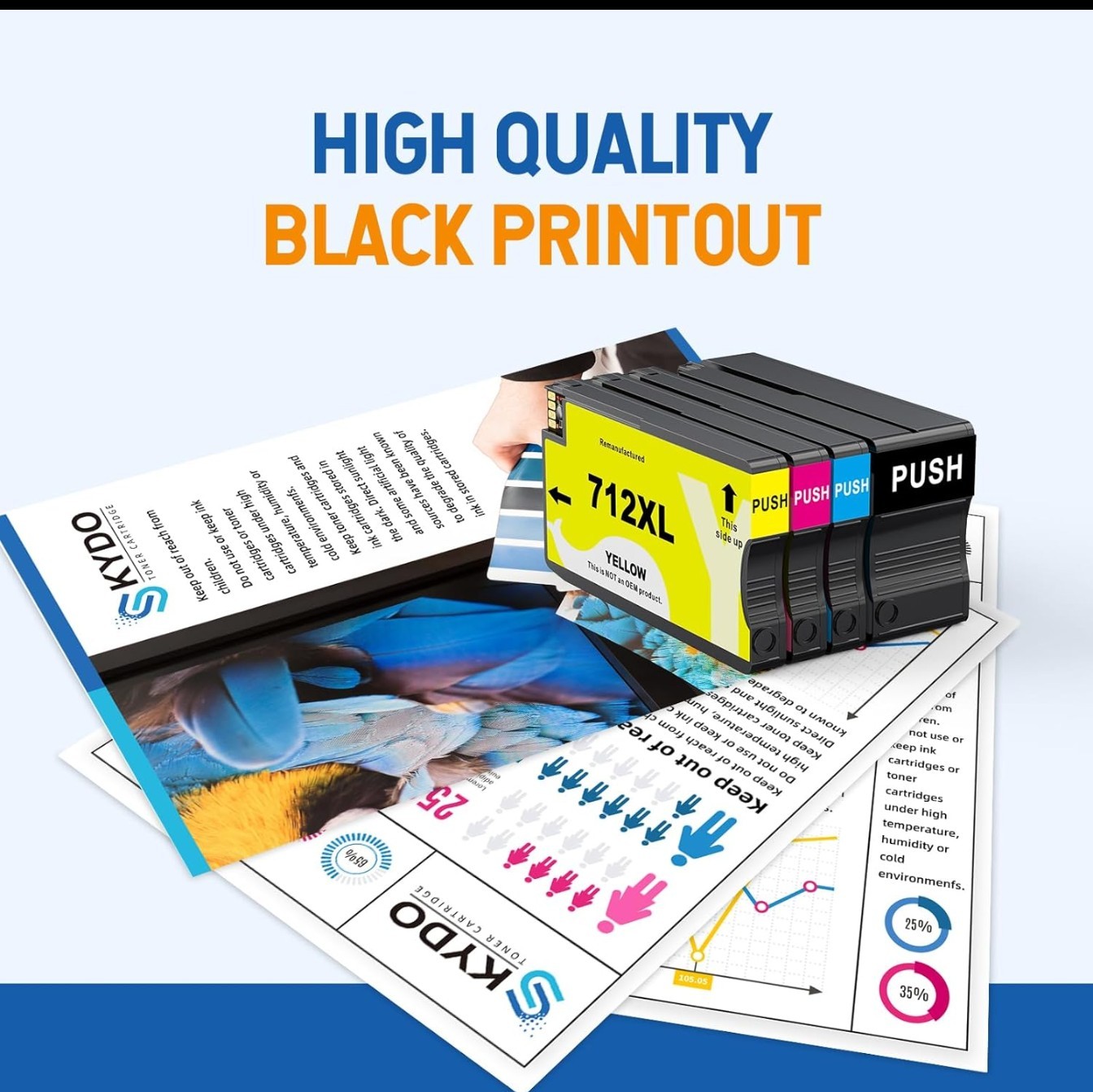 712XL Ink Cartridge for HP for DesignJet T210 T230 T250 T630 T630 T650 T650