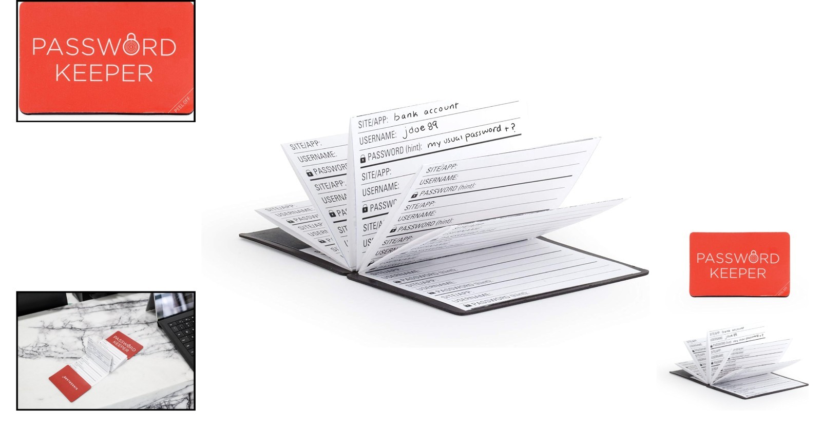 Analog Password Keeper NB01 – Wallet Edition with Protective Cover Label