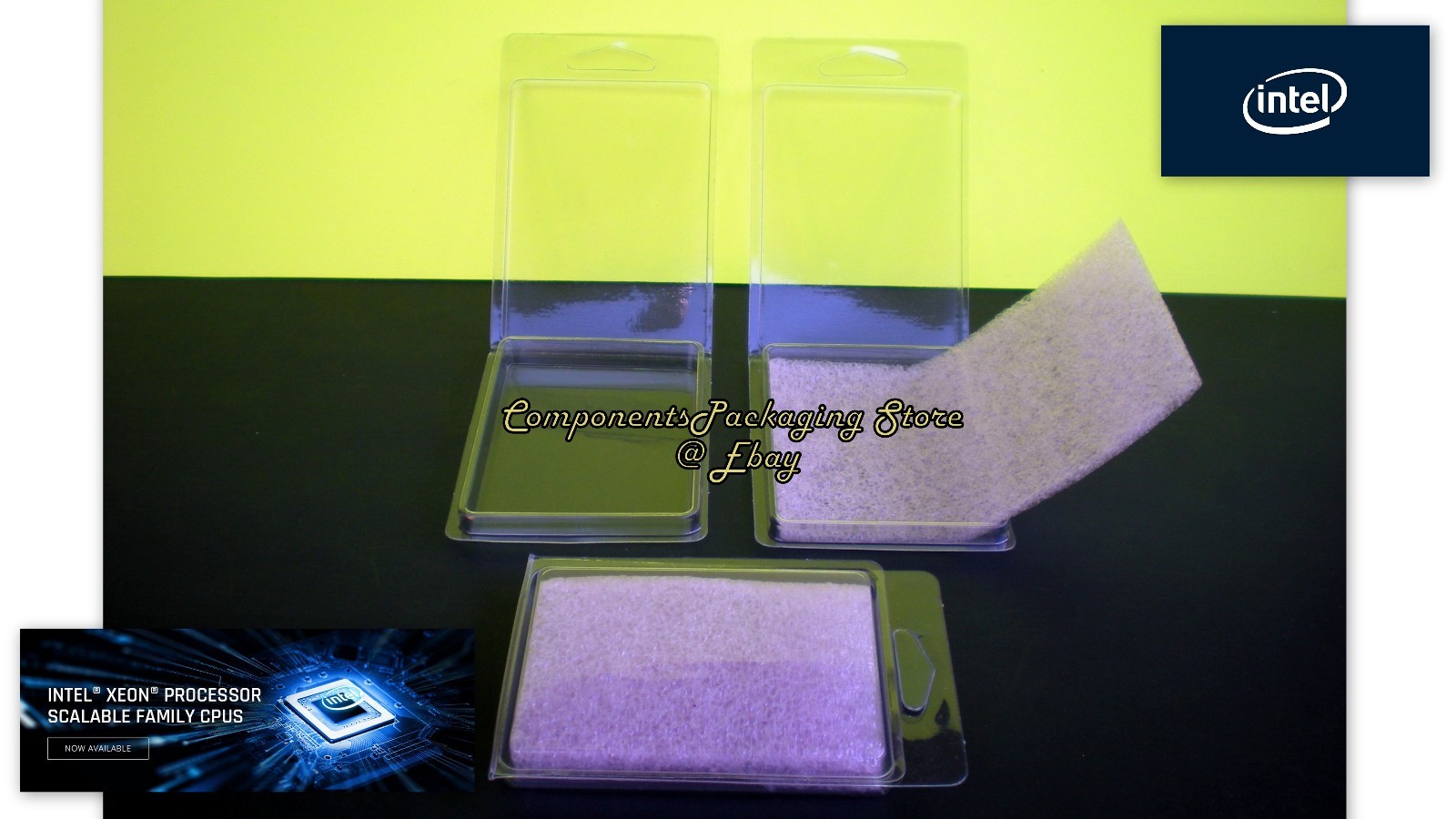 Intel Socket LGA4189 CPU Packaging Case Clam Shell + ESD Foam – Lot of 12 25 60
