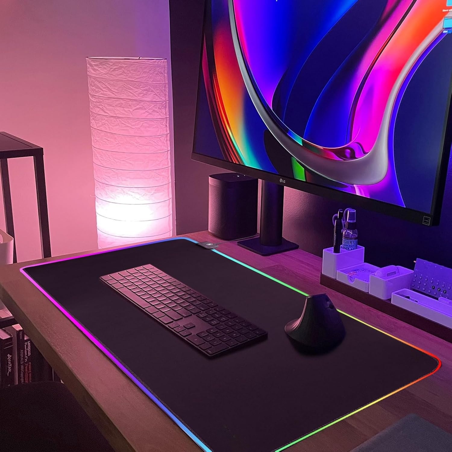 RGB LED Extra Large Soft Gaming Mouse Pad Extended Glowing Desk Mat