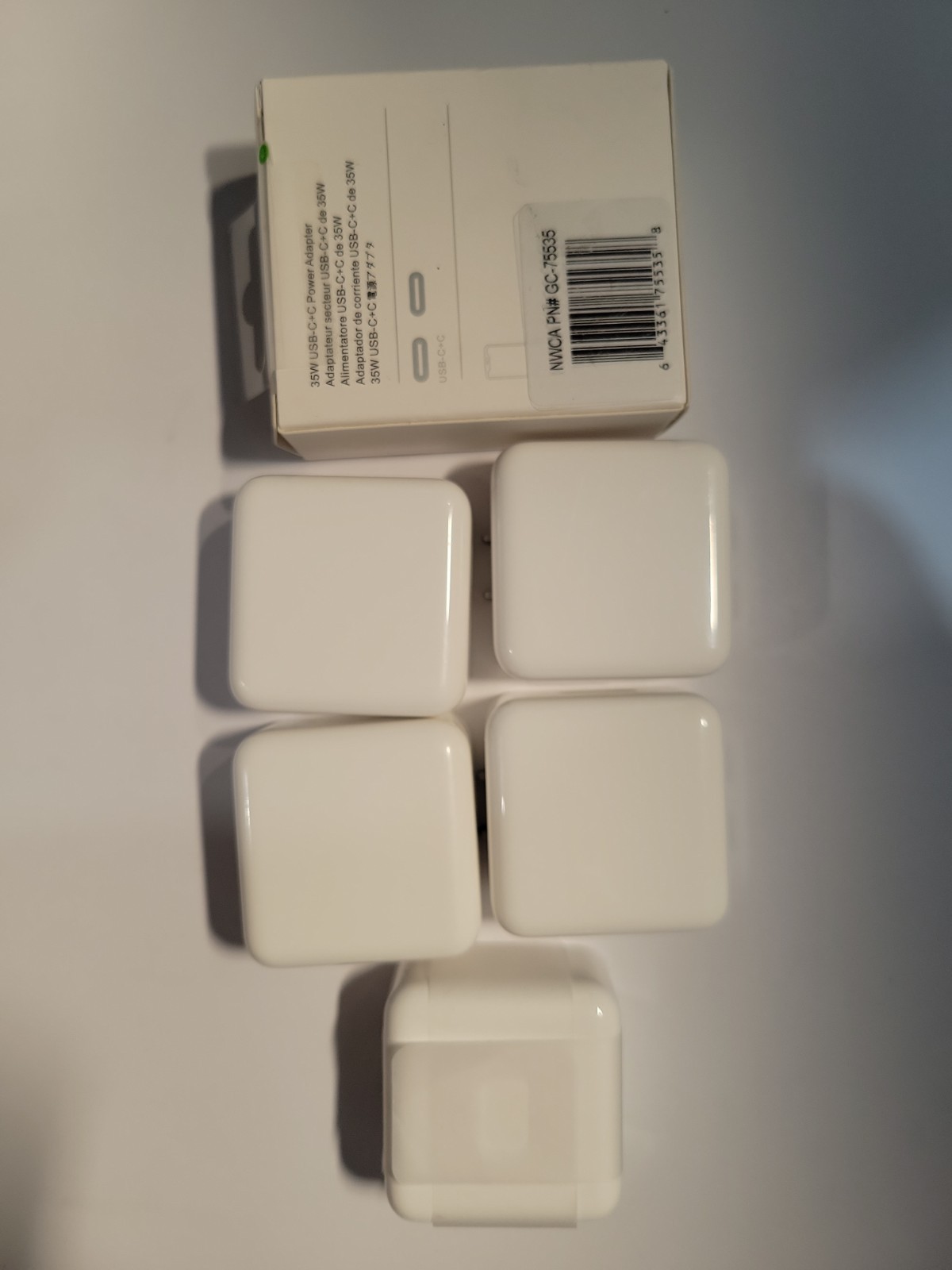 Lot Of 6 Original 35W Double USB-C AC Adapters A2571 for Apple MacBook