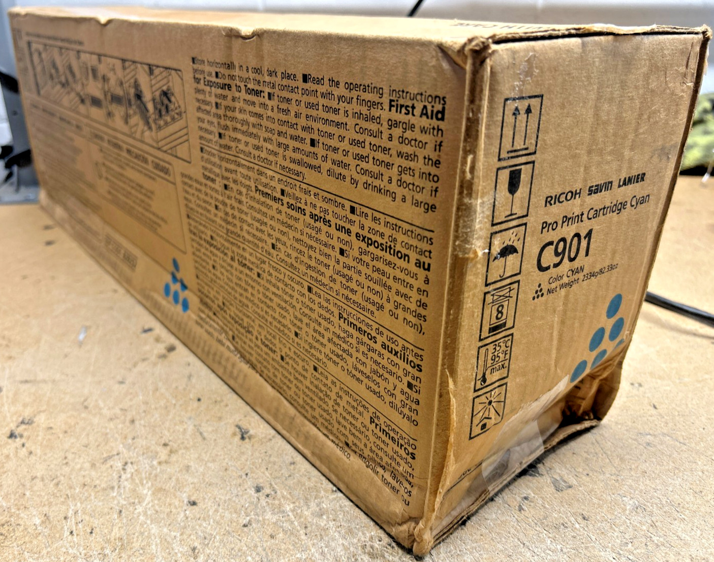 Genuine Ricoh 828252 Cyan Toner Cartridge for Pro C901 / Pro C901S