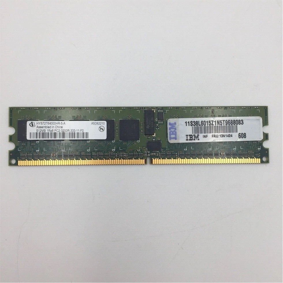 IBM 512MB 1X512MB PC2-3200 ECC DIMM 38L5092 73P3522 13N1424