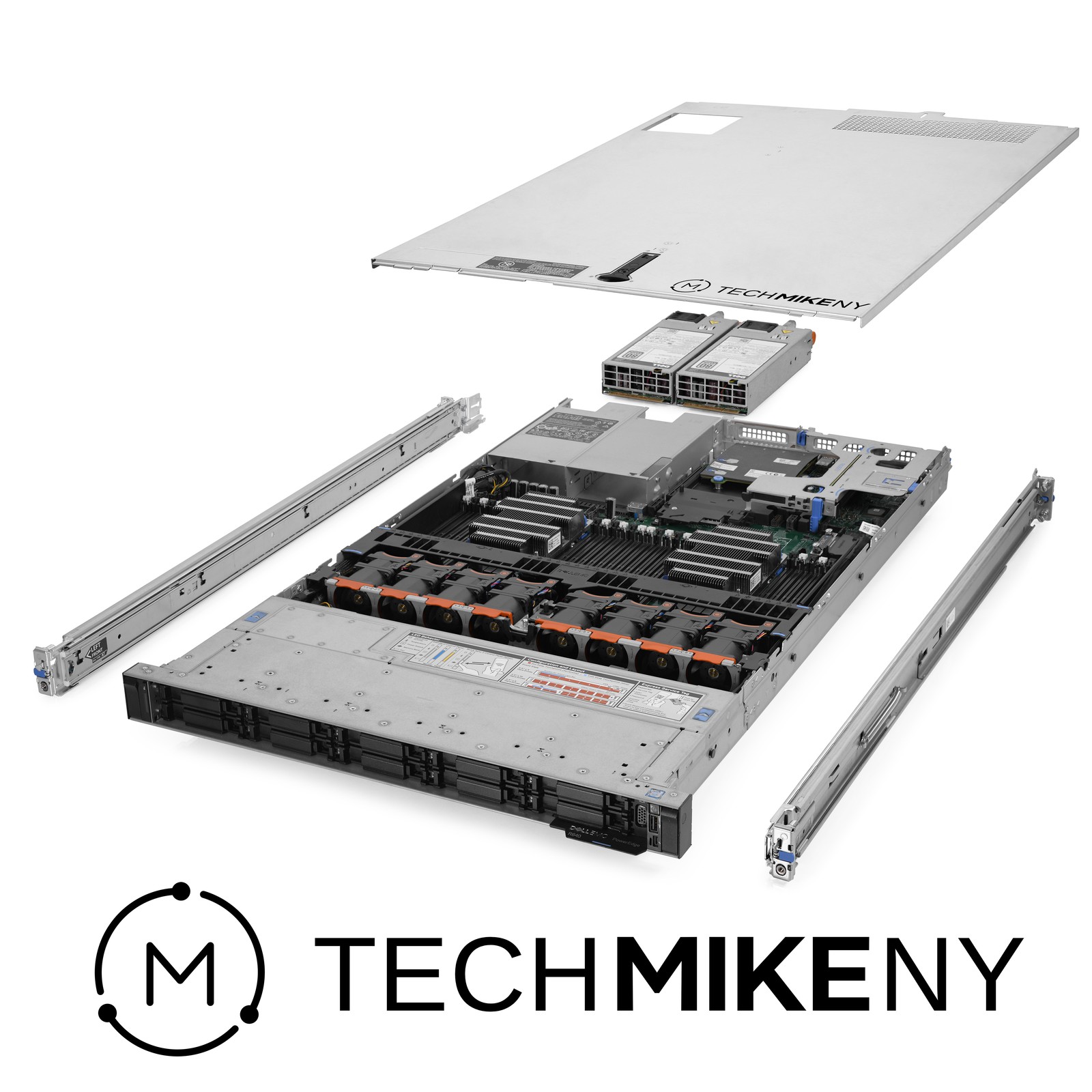 Dell PowerEdge R640 Server 10B 4-NVMe 3.00Ghz 16-Core 128GB RAM 6.9TB SSDs Rails
