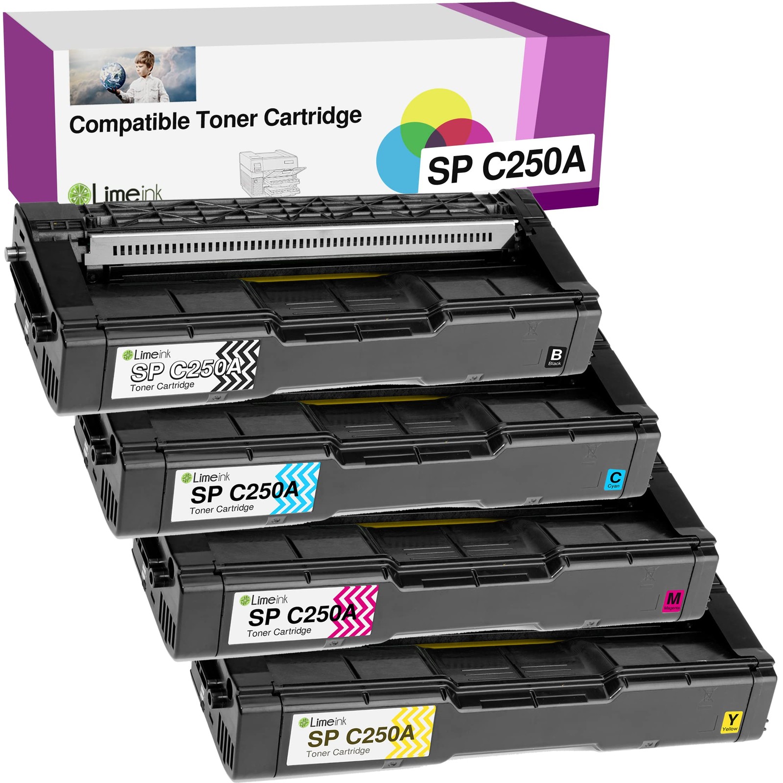 Toner Cartridges for Ricoh SP C250 C260 C261 High Capacity for RICOH Aficio S…