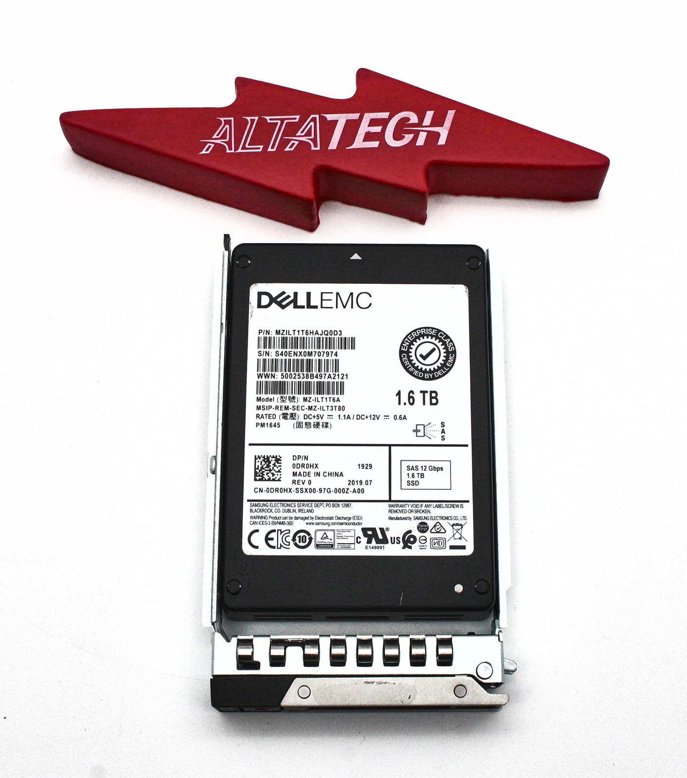 Dell DR0HX 1.6TB SSD SAS 2.5 12G MU PM1645 MZIILT1T9HAJQ0D3/MZ-ILT1T6A