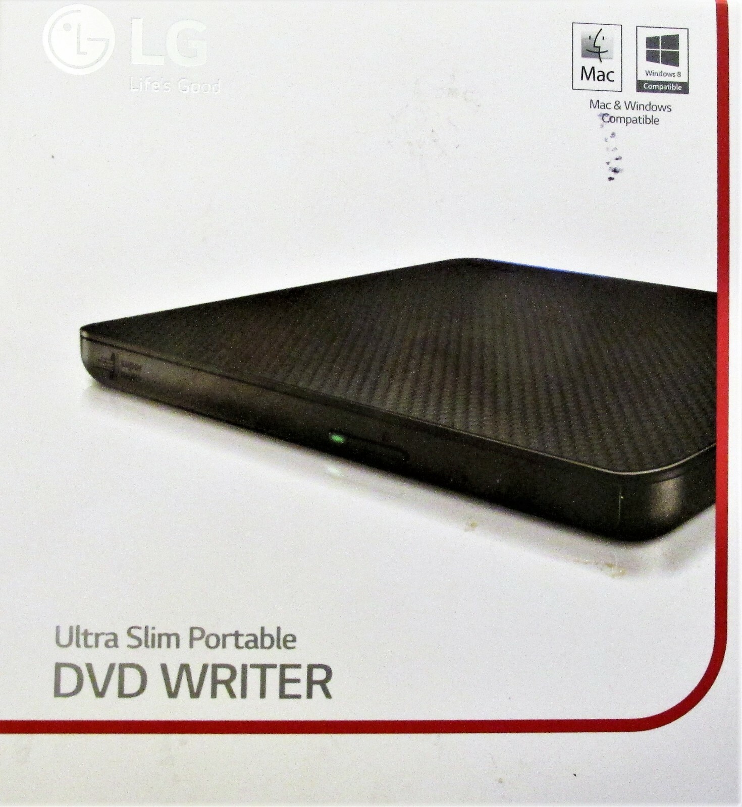 LG Ultra Slim Portable DVD Writer for Mac & Windows SP80NB60