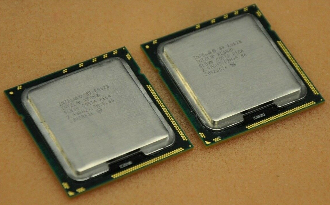 1 Matched Pair (2 CPUs) Intel Quad Core Xeon CPU E5620 2.40GHZ/12M/5.86 SLBV4