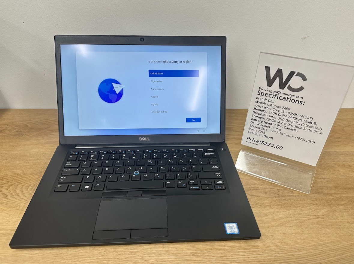 Dell Latitude 7490 Core i5 8th Gen, 16GB DDR4, Intel UHD, 256GB SSD, 2018 Touch