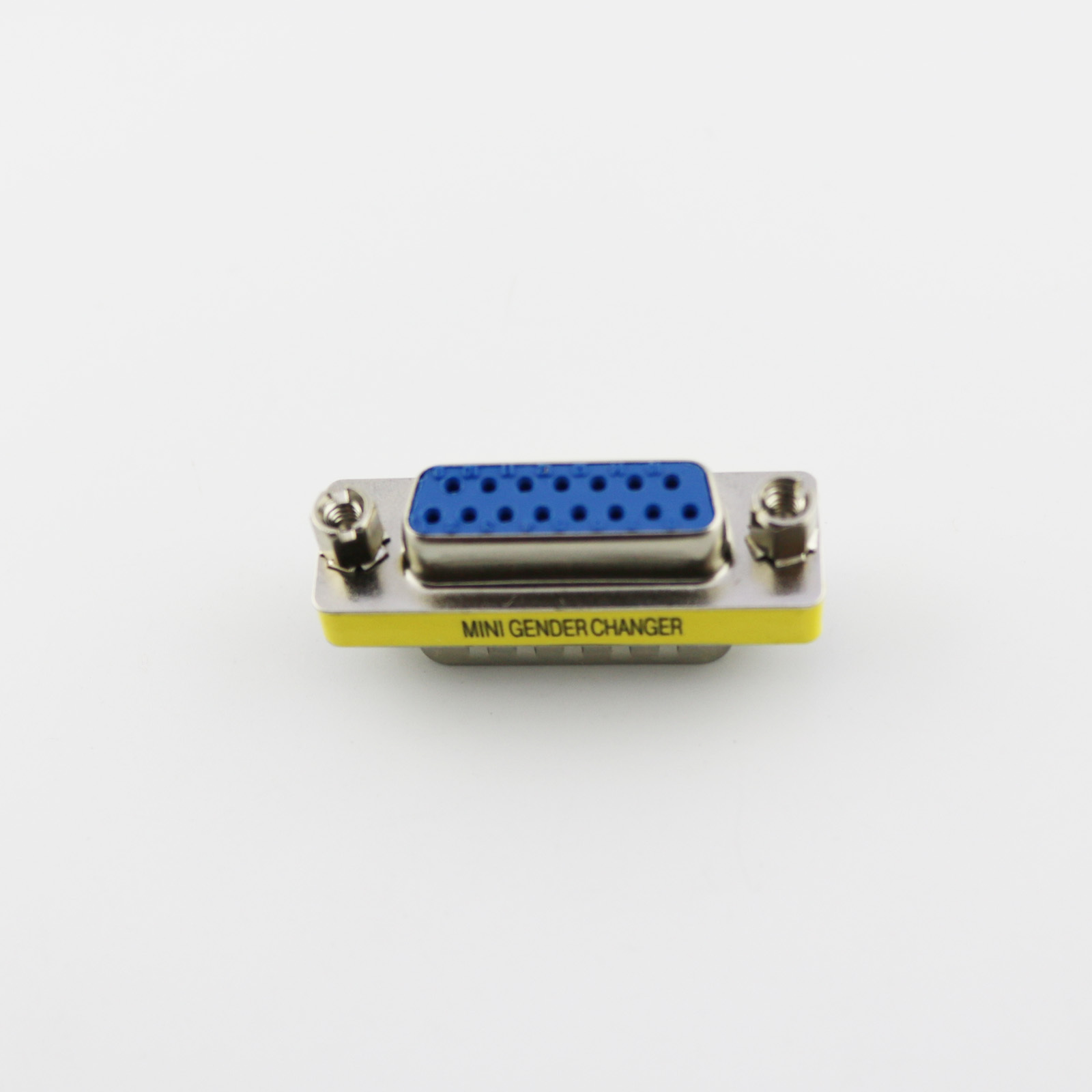 VGA/SVGA DB15 D-SUB 15Pin 2 Rows Male To DB15 Female Mini Gender Changer Adapter