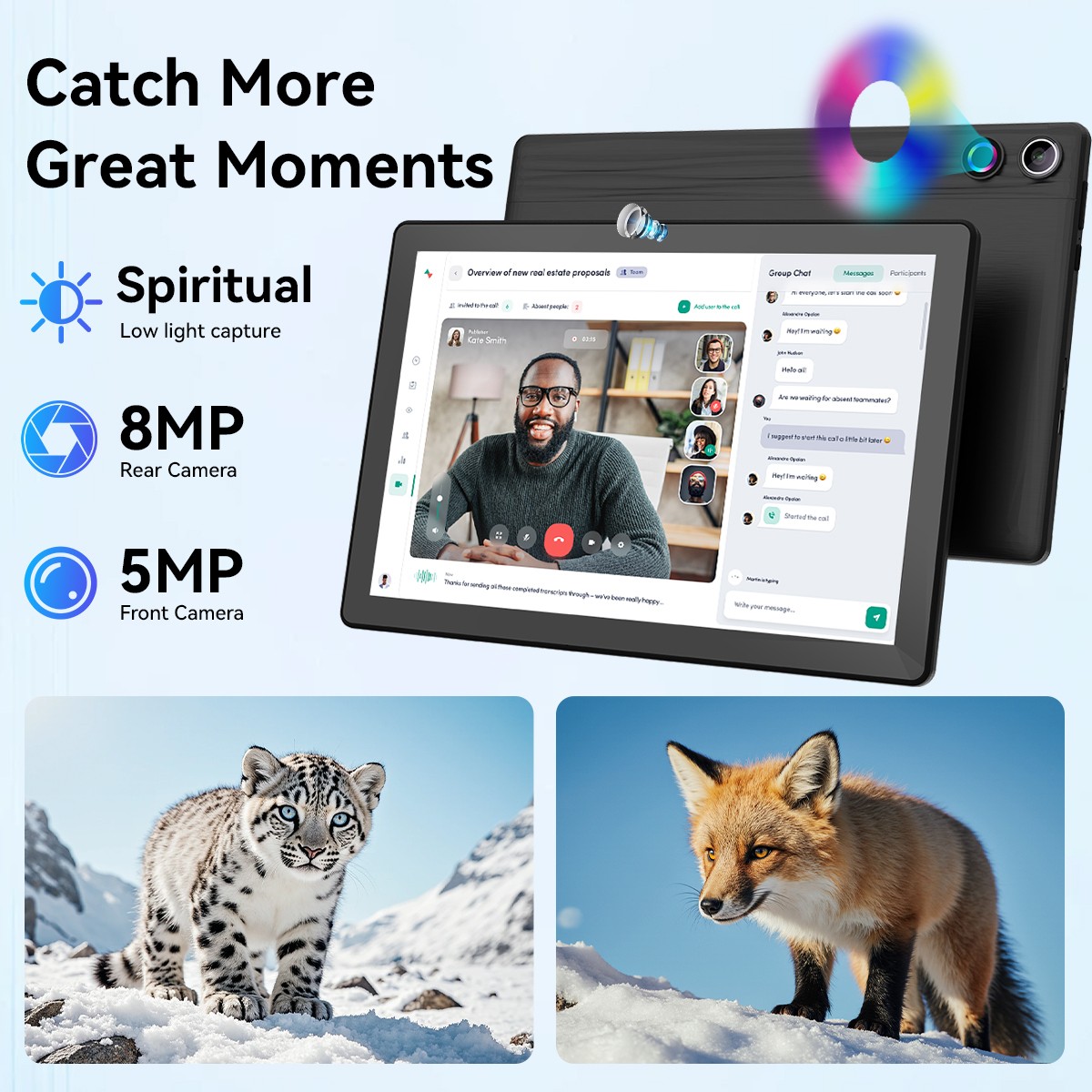 2026 Newest Android 16 Tablet 64GB With KB Set Face ID 10.1″ IPS Wifi 6 PC Mode