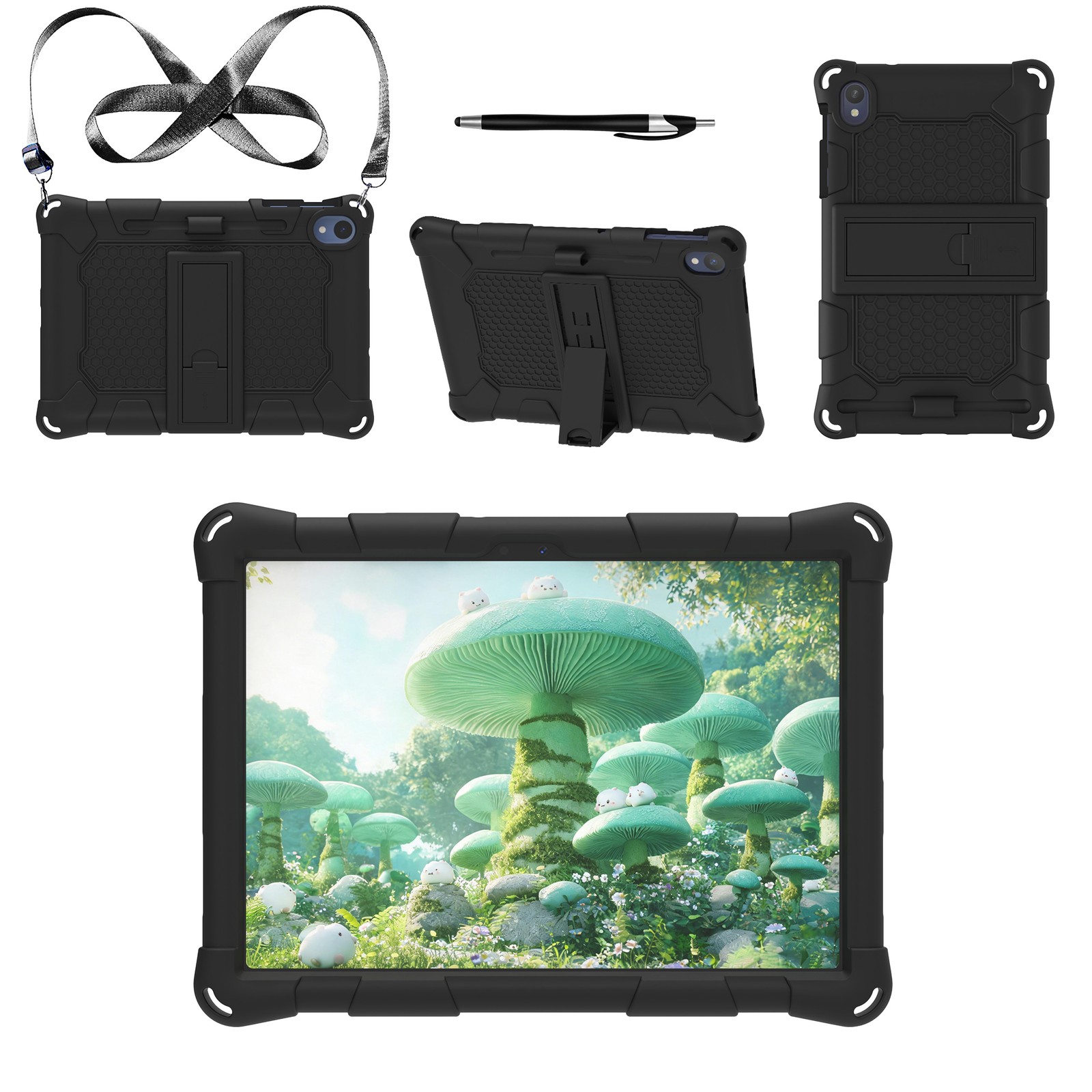 For Walmart Onn 7″/8.1″/11″ Tablet 2026 Stand Case + Stylus Pen & Shoulder Strap