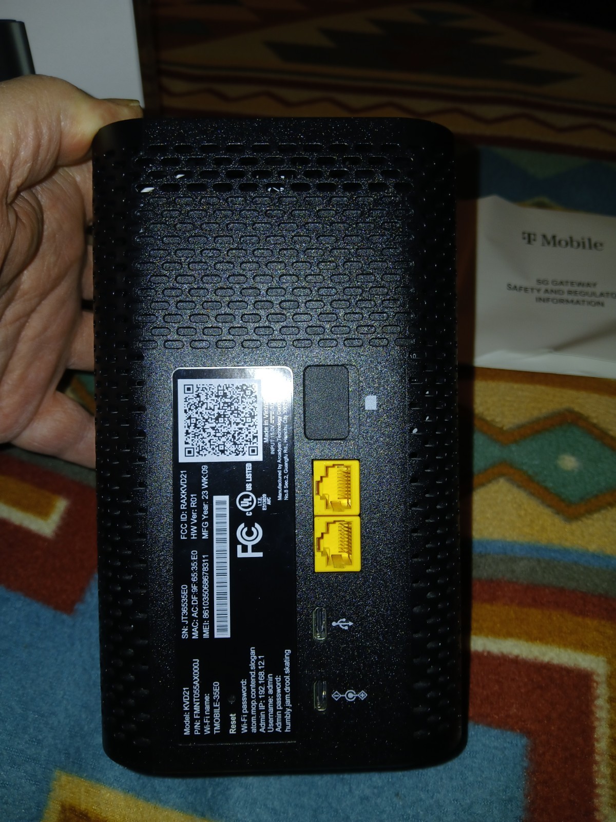 T-Mobile 5G Home Internet WiFi Gateway Router MUST HAVE T-METRO SERVICE TO USE
