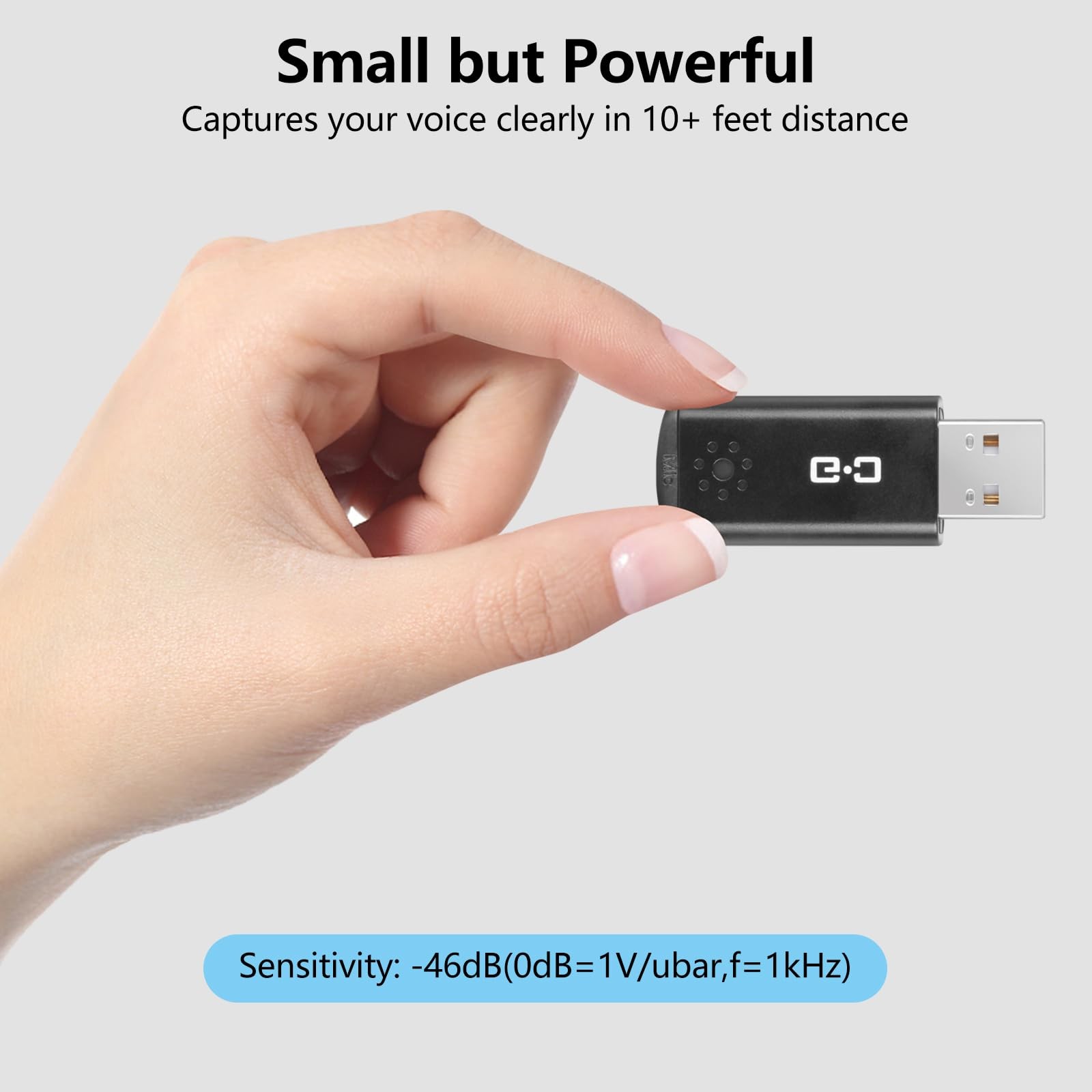 USB Microphone for Laptop Desktop Plug and Play High Sensitivity Mini