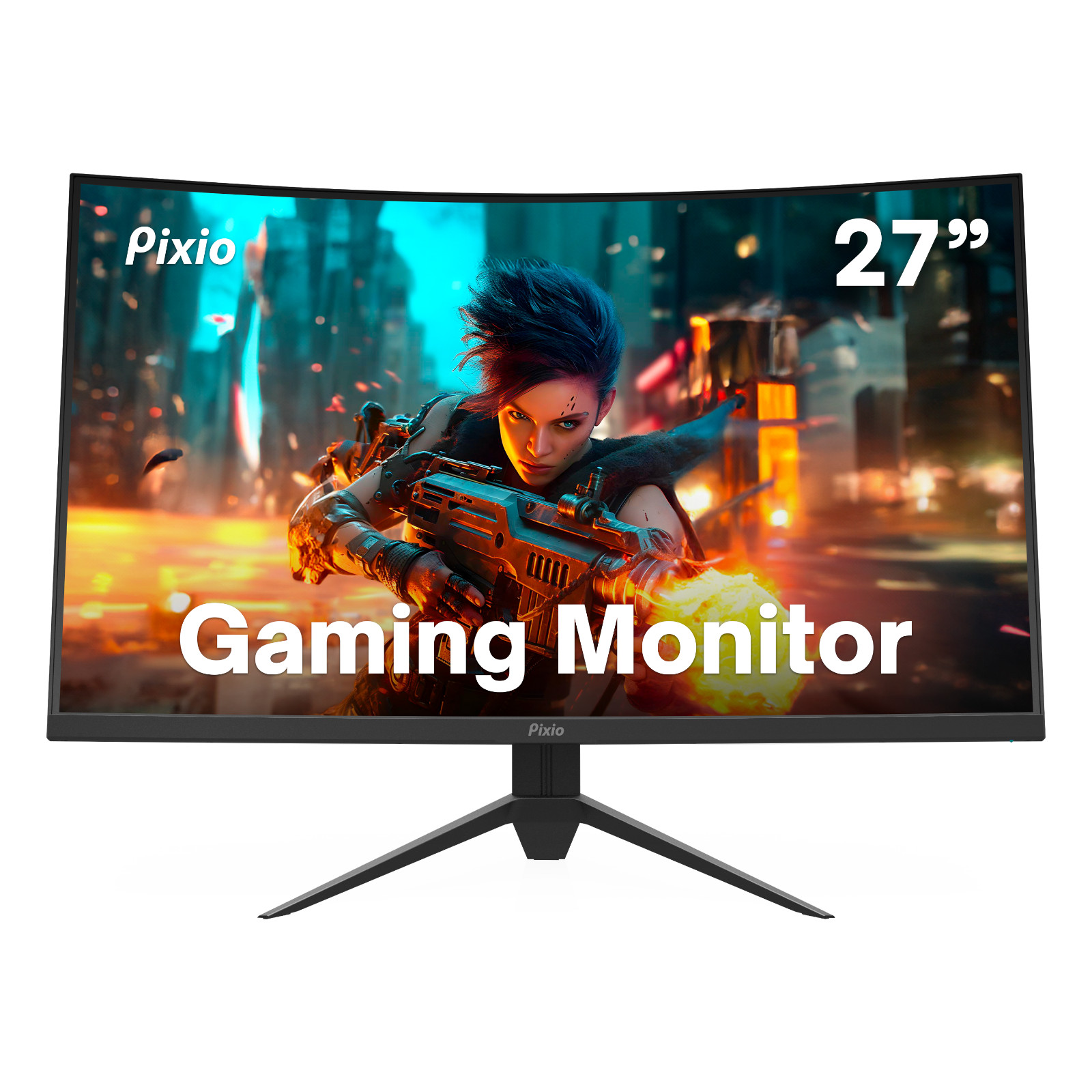 Pixio PXC277 Advanced 27″ 165Hz 1440p 1ms Curved Monitor | Certified Refurbished