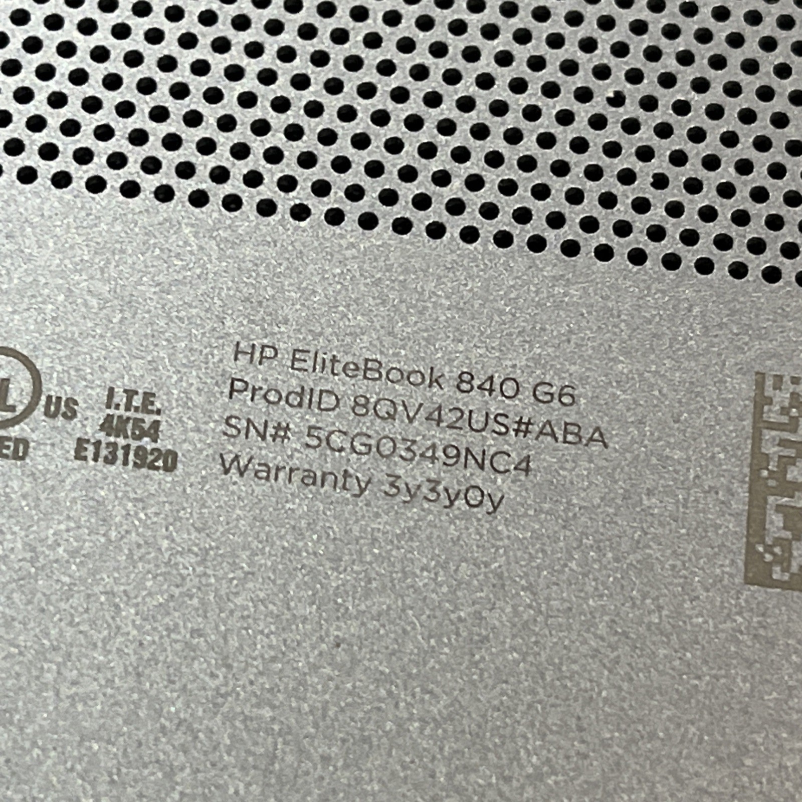 HP ELITEBOOK 840 G6 INTEL CORE I7-8665U 1.90GHZ 8GB RAM NO HD