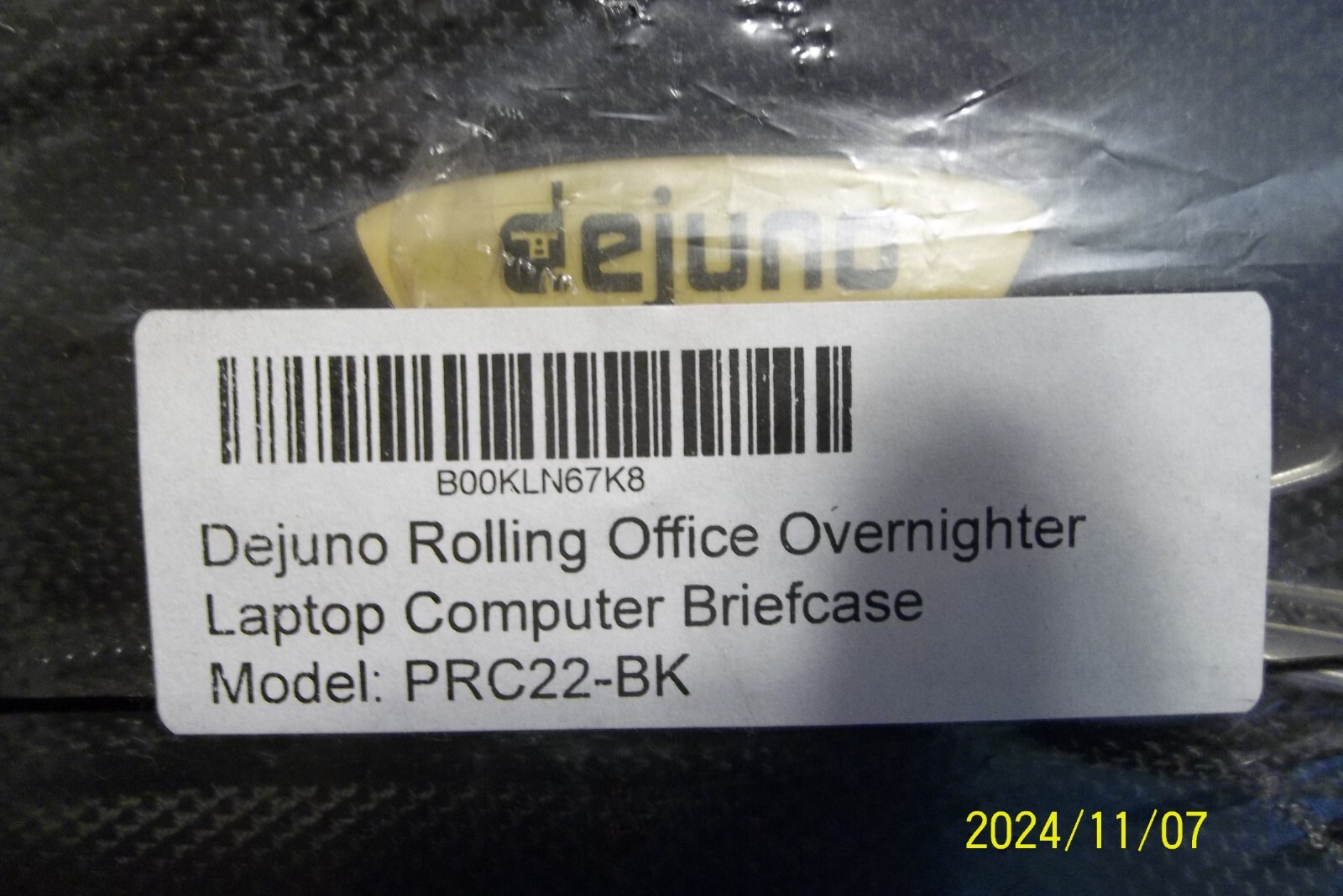 Briefcase Computer Case Dejuno Model PRC22-BK Rolling 17″ Laptop One Size Black
