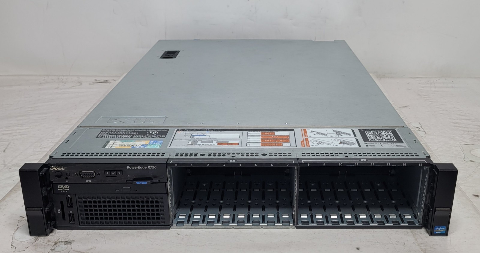 Dell PowerEdge R720 Dual Intel Xeon E5-2637 v2 @3.50GHz 96GB RAM No HDD H710