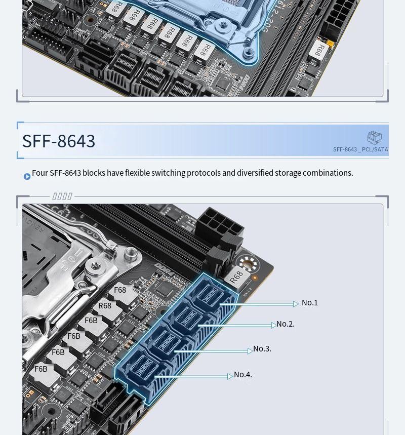 C612 Xeon E5 V3 V4 NAS Mohterboard double 10 Gigabit port DDR4 VGA Soft routing