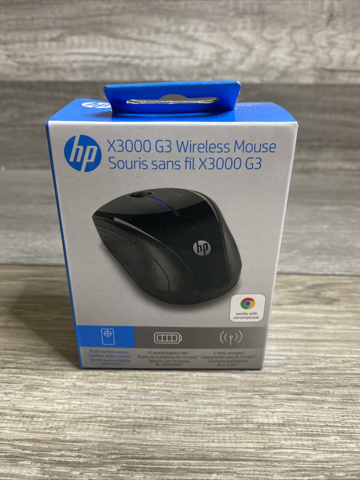 HP X3000 G3 Wireless Mouse Unisex OS Black NEW 2.4GHz Nano Receiver