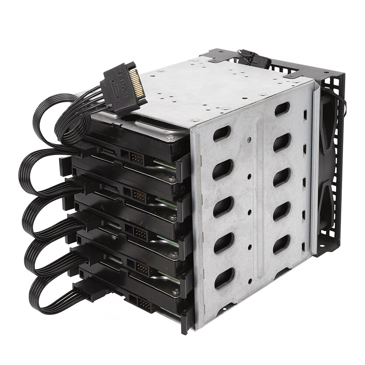 15 Pin 1 Male To 8 Female SATA Computer Hard Drive Splitter Adapter Power Cable