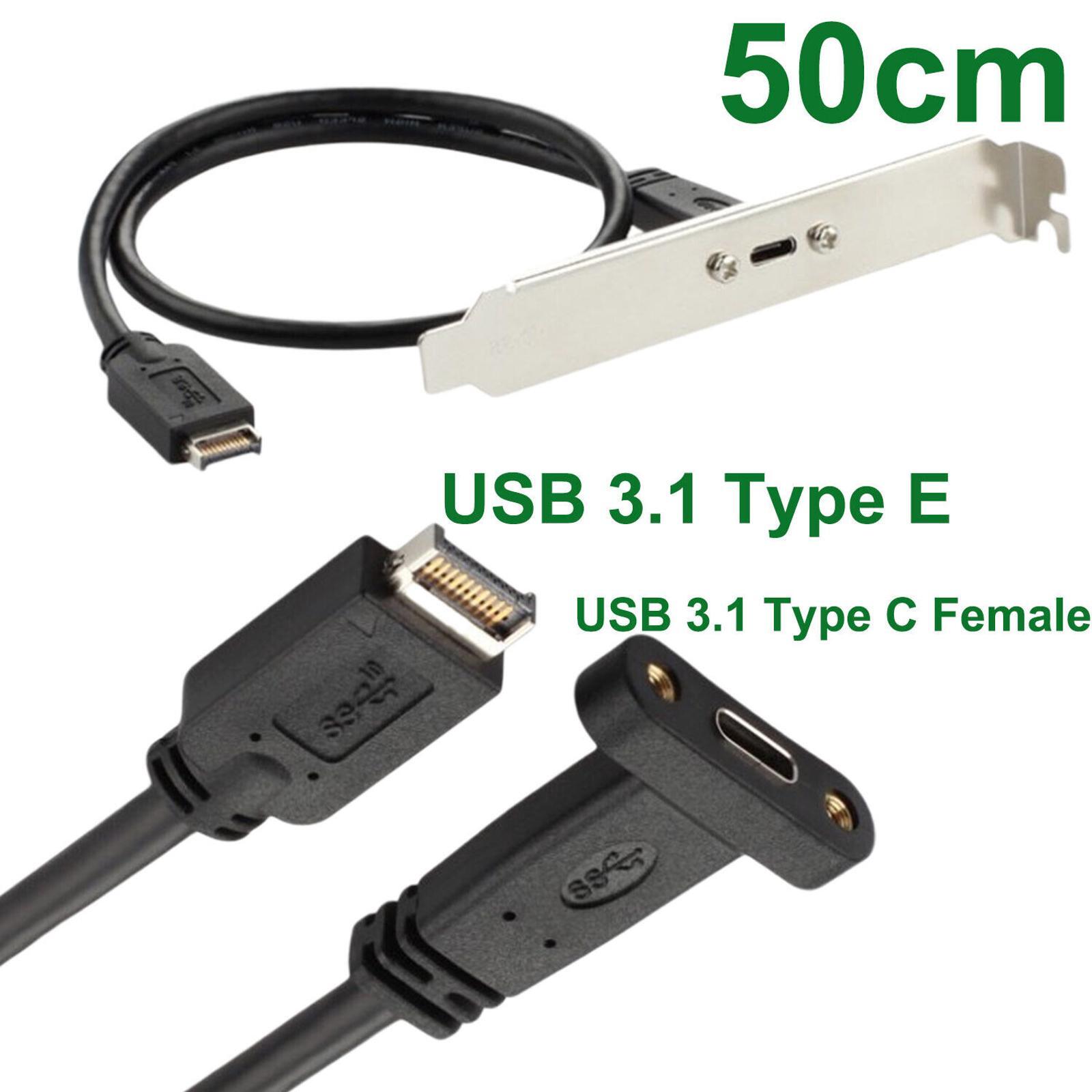 USB 3.1 Type E PCI-E Front Panel Header to Type C Female Gen 2 Extension Cable