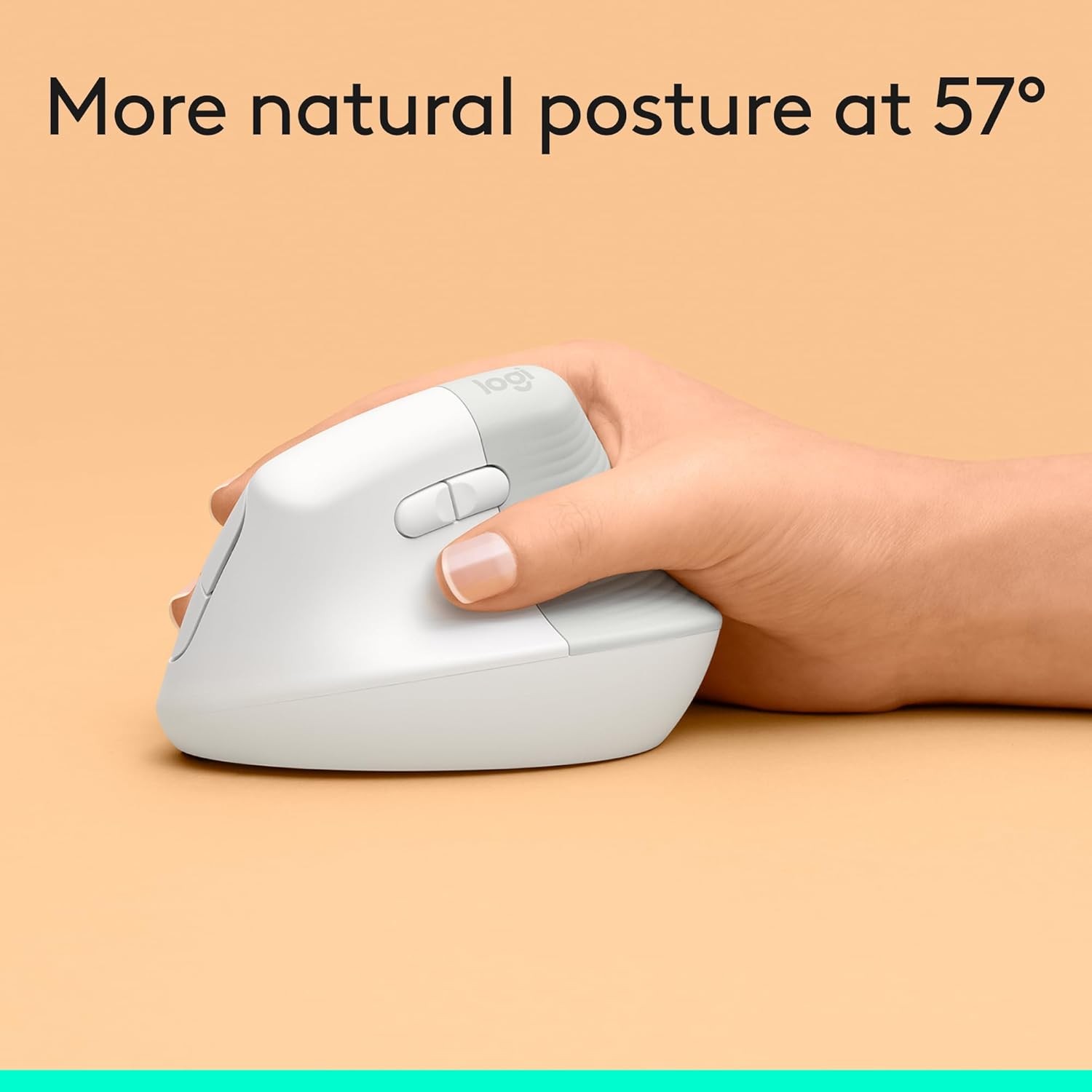 Logitech Lift Right Hand Vertical Ergonomic Wireless Mouse – White (OpenBox)