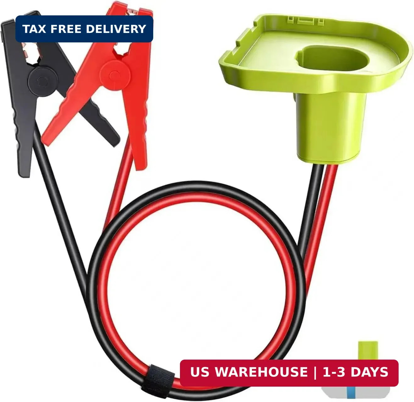 2.2FT 8AWG flexible silicone cable adapter with alligator clips,compatible with