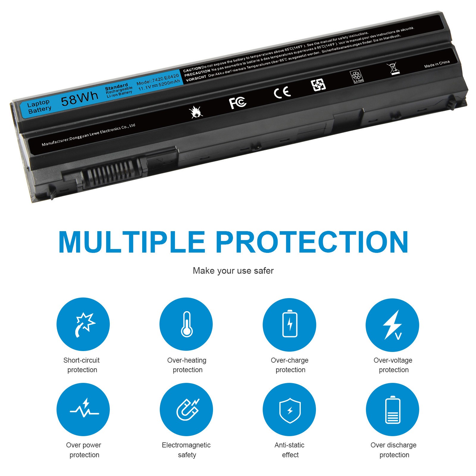 Battery For Dell Latitude E5420 E5430 E5520 E6420 E6430 E6520 E6530 NHXVW T54FJ