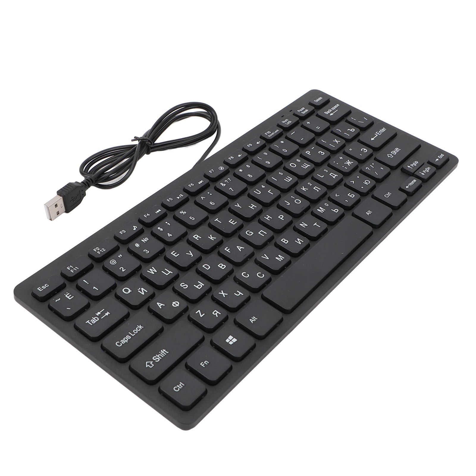 78-Key Slim USB Keyboard Ergonomic For PC/Desktop (Russian)