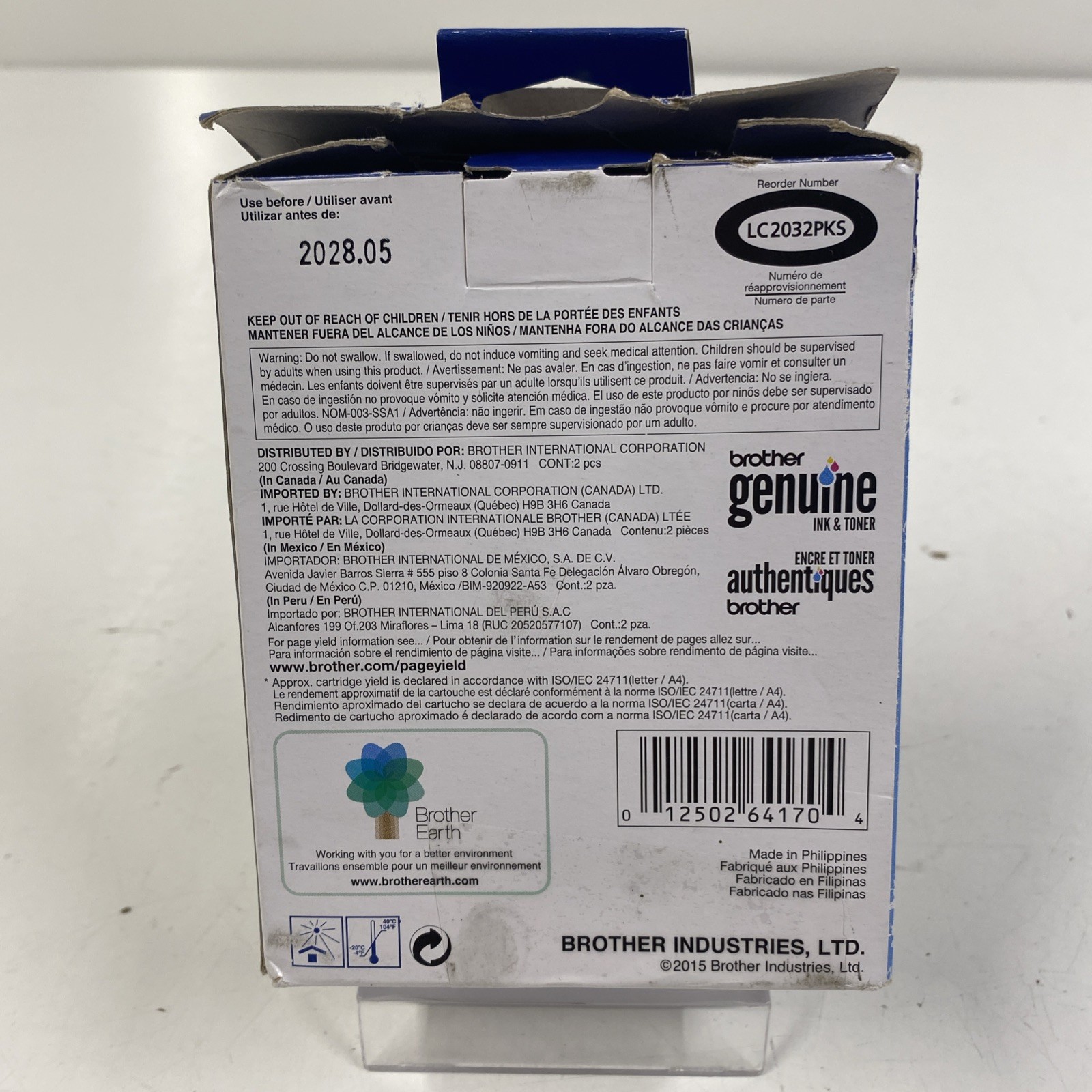 Genuine BROTHER LC203BK XL Black High Yield Ink Cartridge Replacement * 5/2028 *