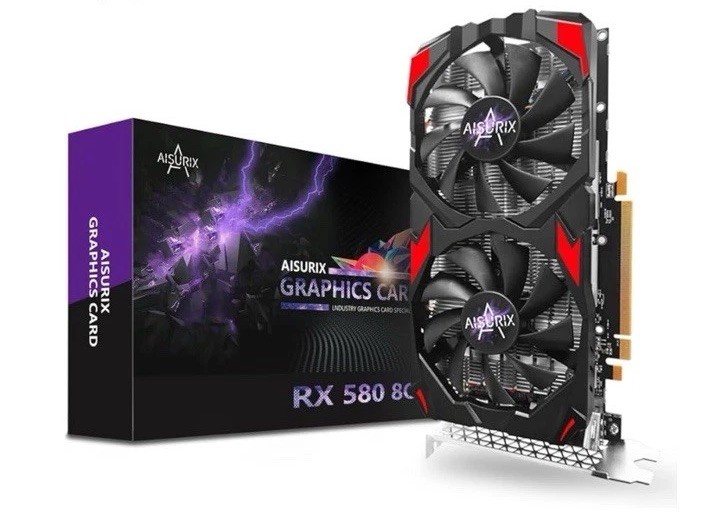 AISURIX GRAPHICS CARD – RX 580 – 2048SP – 8GB – GDDR5 – 256 Bit – BRAND NEW