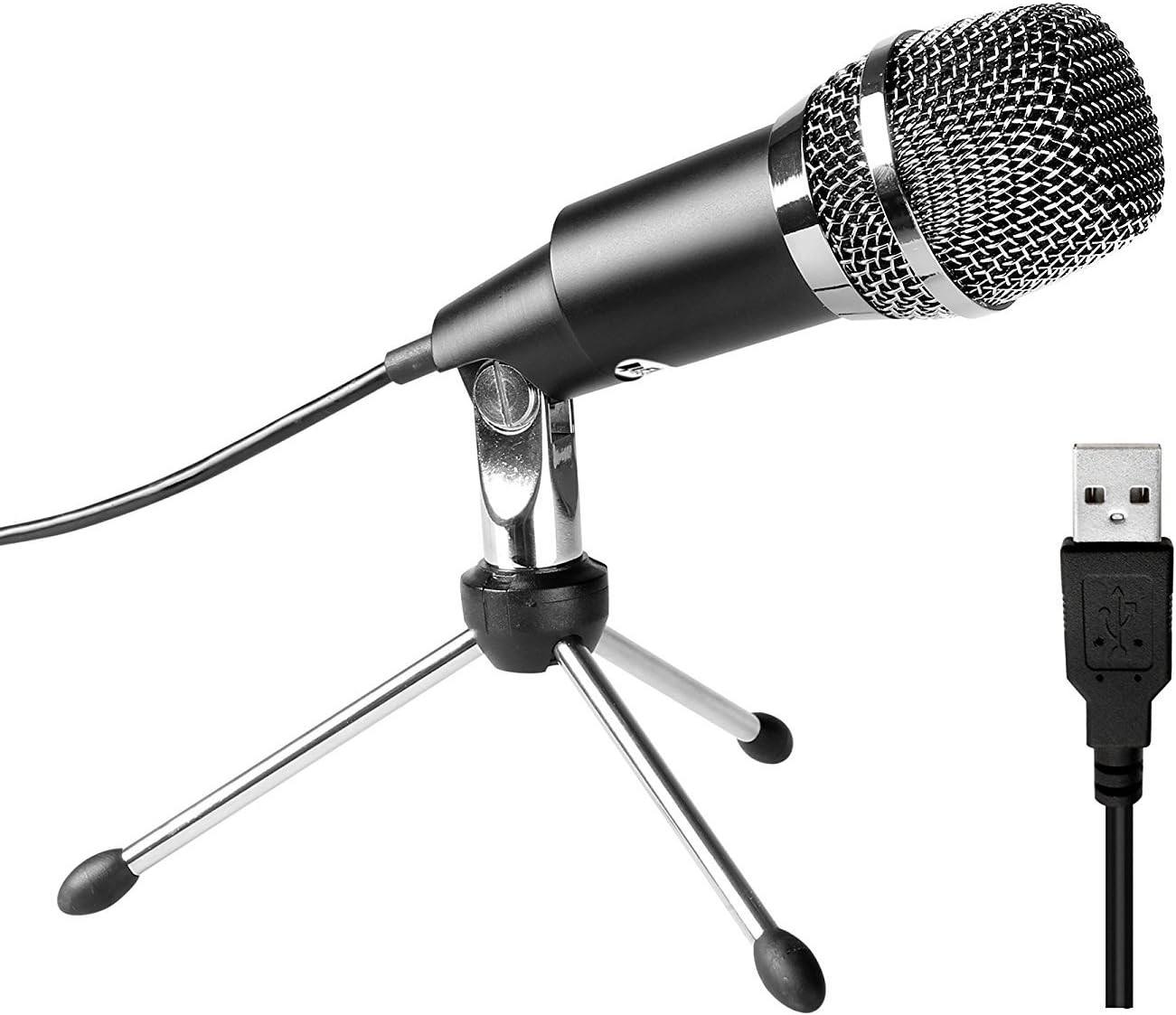 FIFINE USB Microphone, Plug and Play Home Studio USB Condenser Microphone for Sk