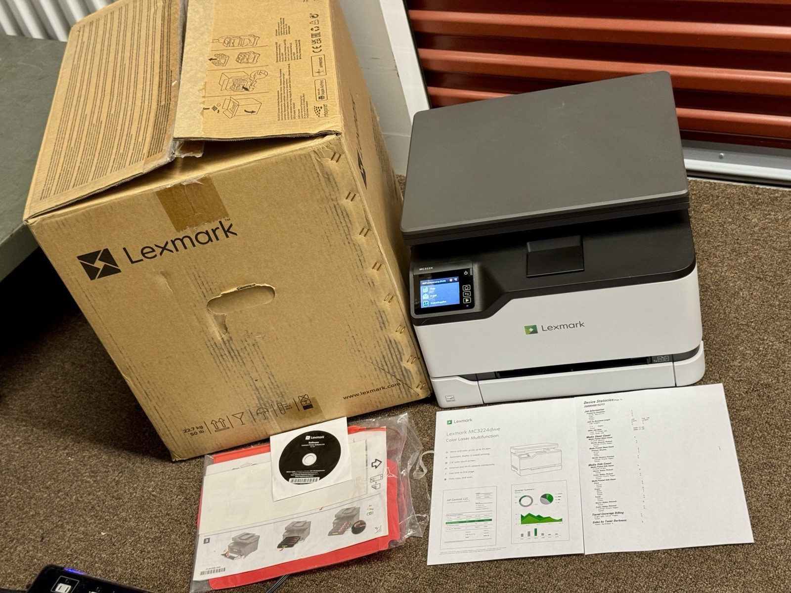 Lexmark MC3224dwe Color Laser All-In-One Printer, Pg: 4 Only, Testing Pages Only