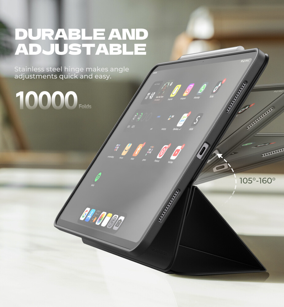 DEXNOR for iPad Pro 13 Inch Case 2024 M4 Magnetic Stand Protective Cover