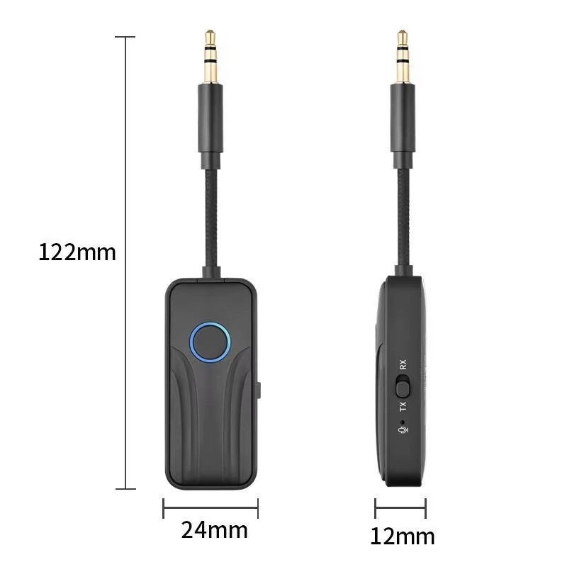 Bluetooth 6.0 Transmitter Call Music Receiver AUX Adapter for Car Headphone iPod