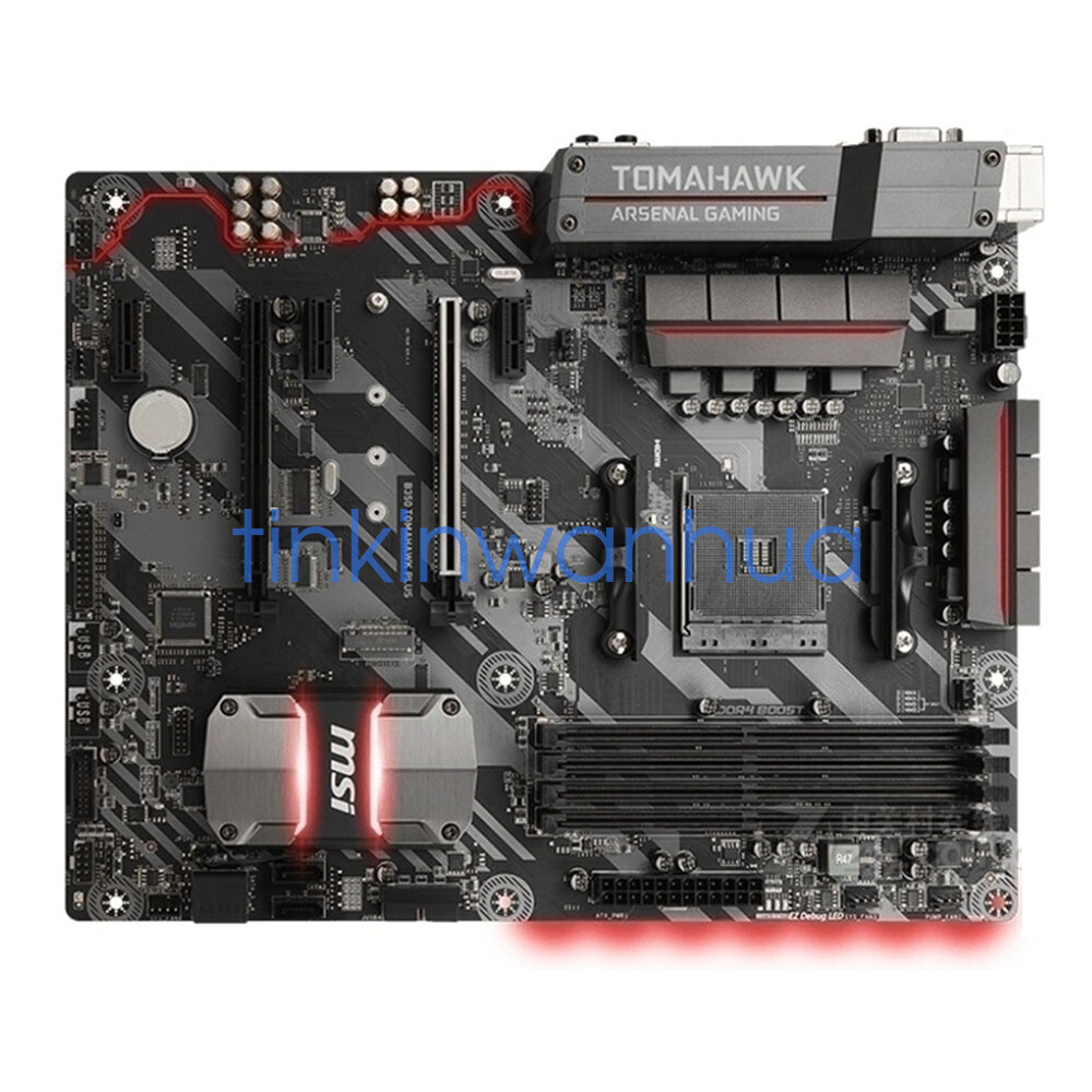 For MSI B350 TOMAHAWK PLUS Socket AM4 DDR4 VGA+DVI+HDMI 4×SATA III Motherboard