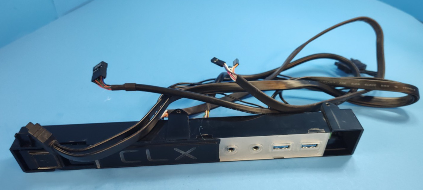 Cybertron CLX Gaming PC Front Power Button LED USB 3.0 Port Audio Panel w/Cables