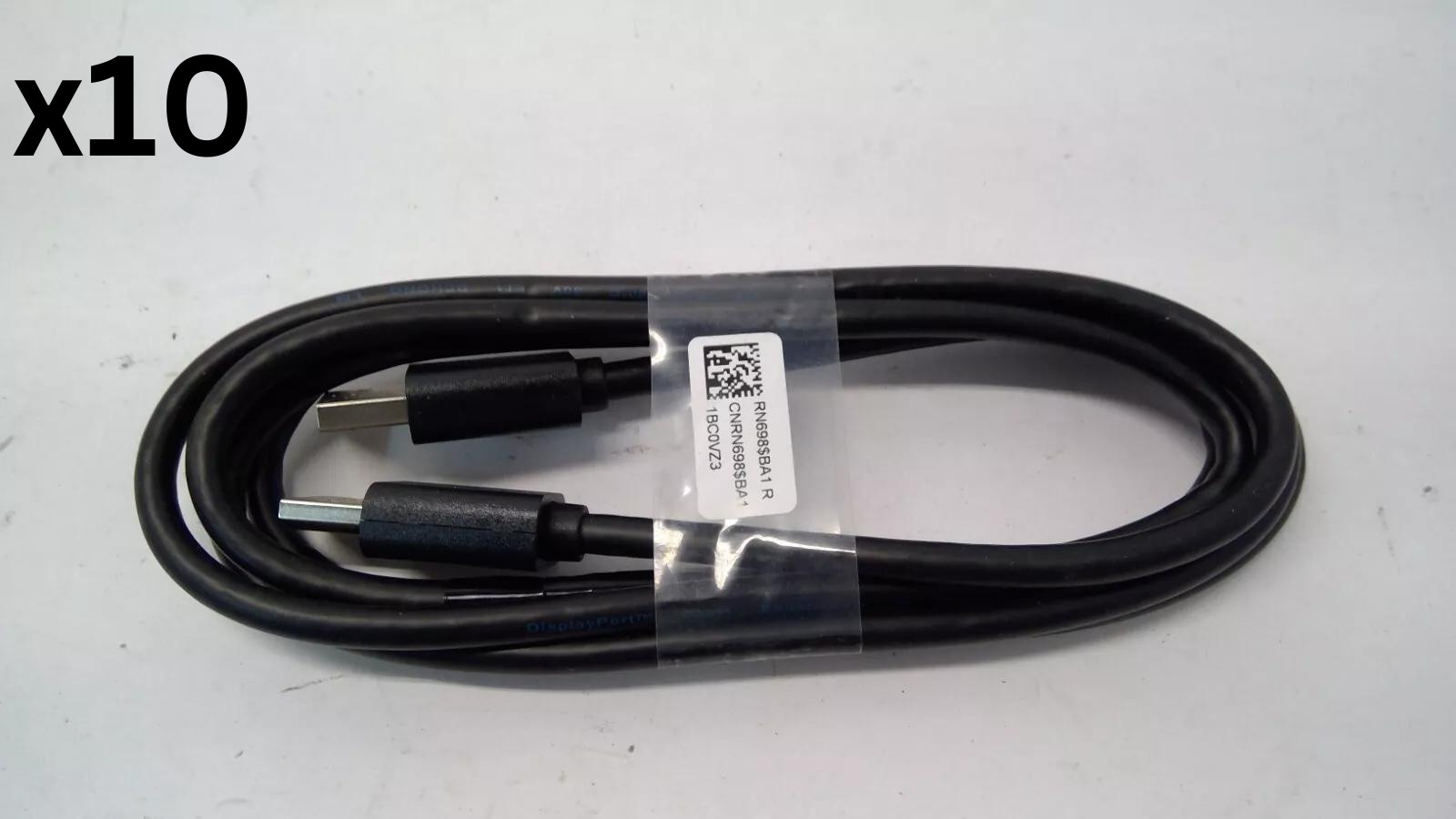 Lot of 10 Displayport to Display Port Cable DP Male to Male Cord 4K HD 6ft