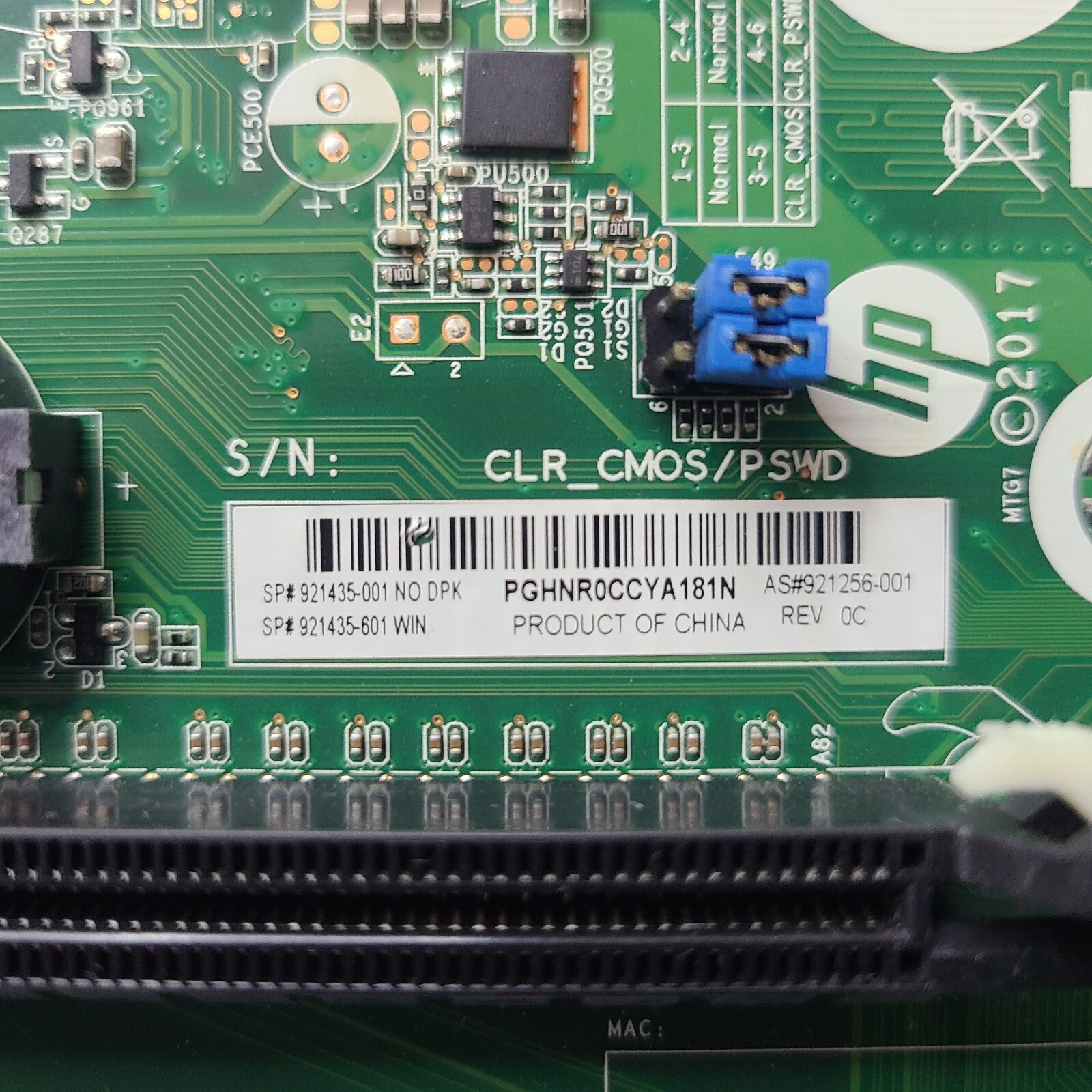 HP ProDesk 280 G3 MT LGA 1151 DDR4 Desktop Motherboard | 921256-001 | Tested!